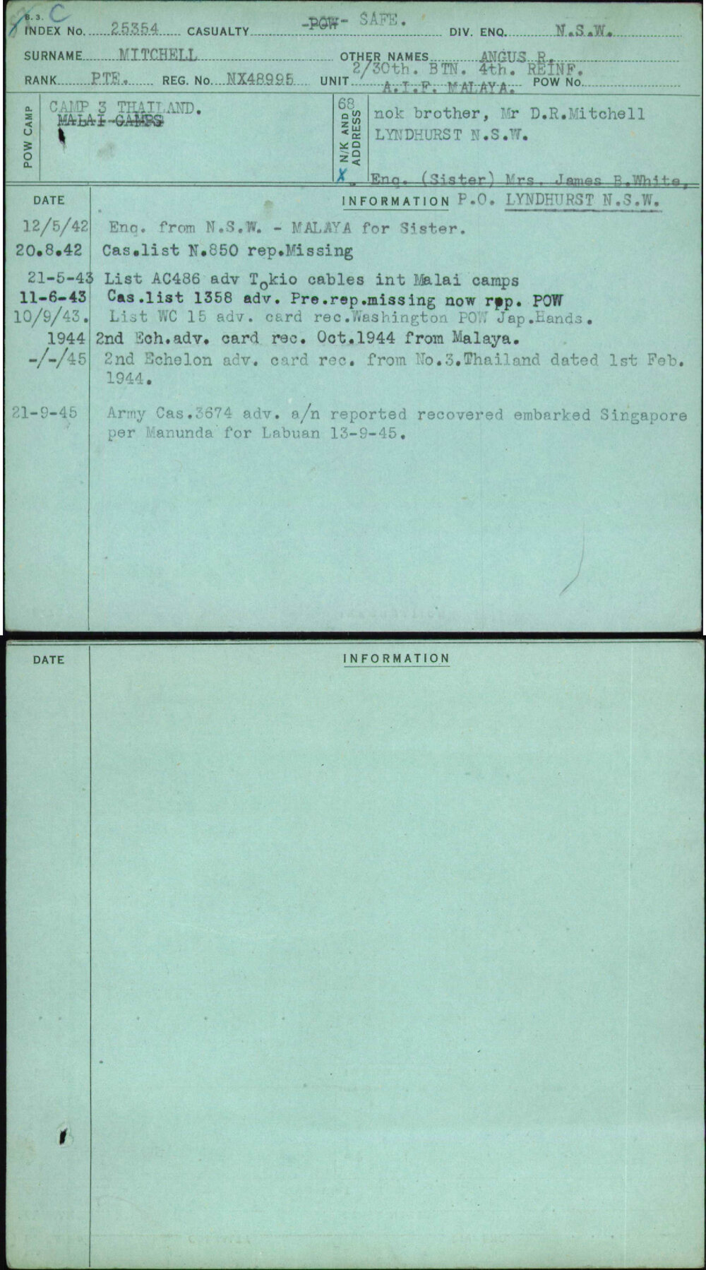 Mitchell, Angus R, NX48995