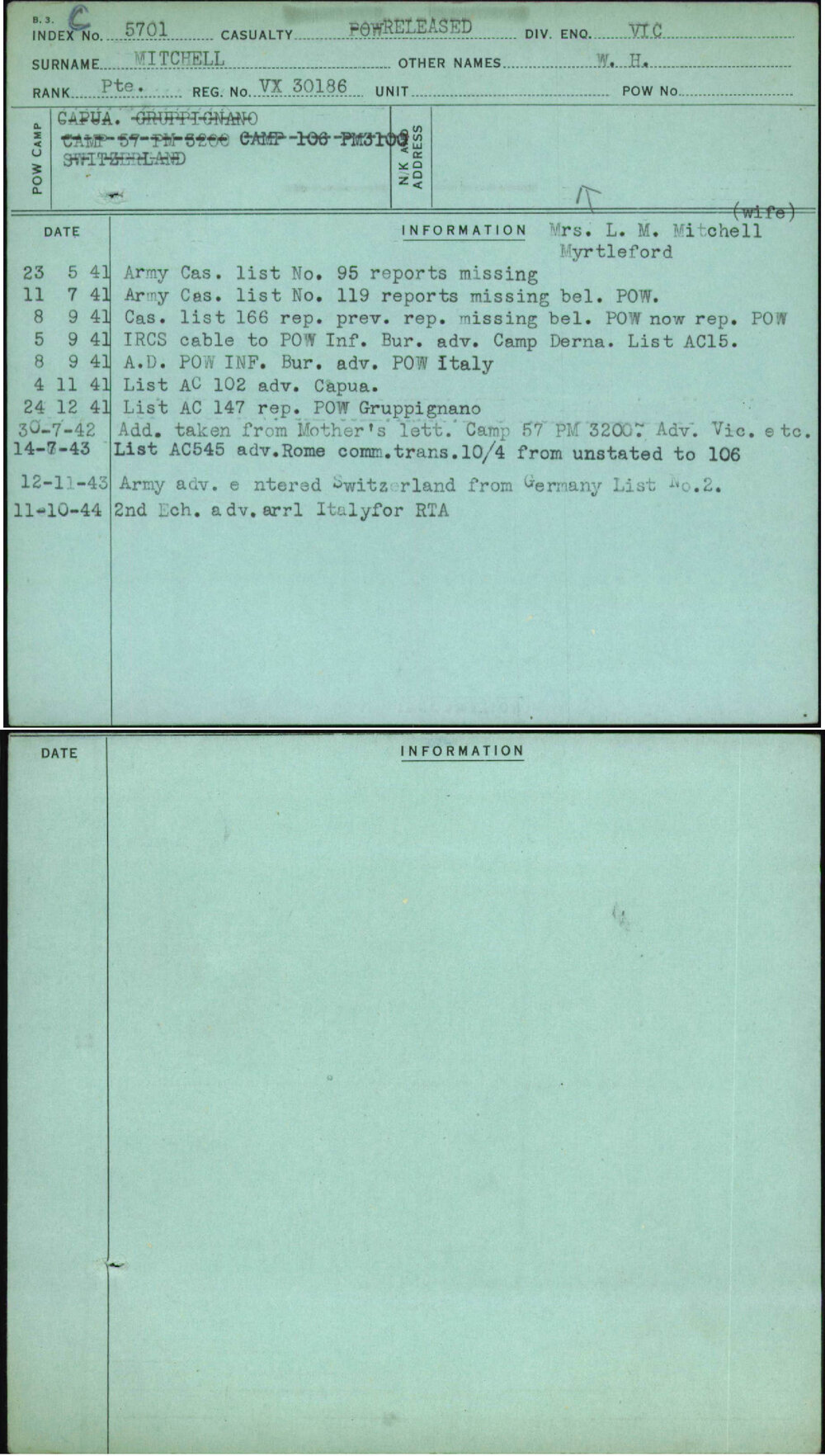 Mitchell, W H, VX30186