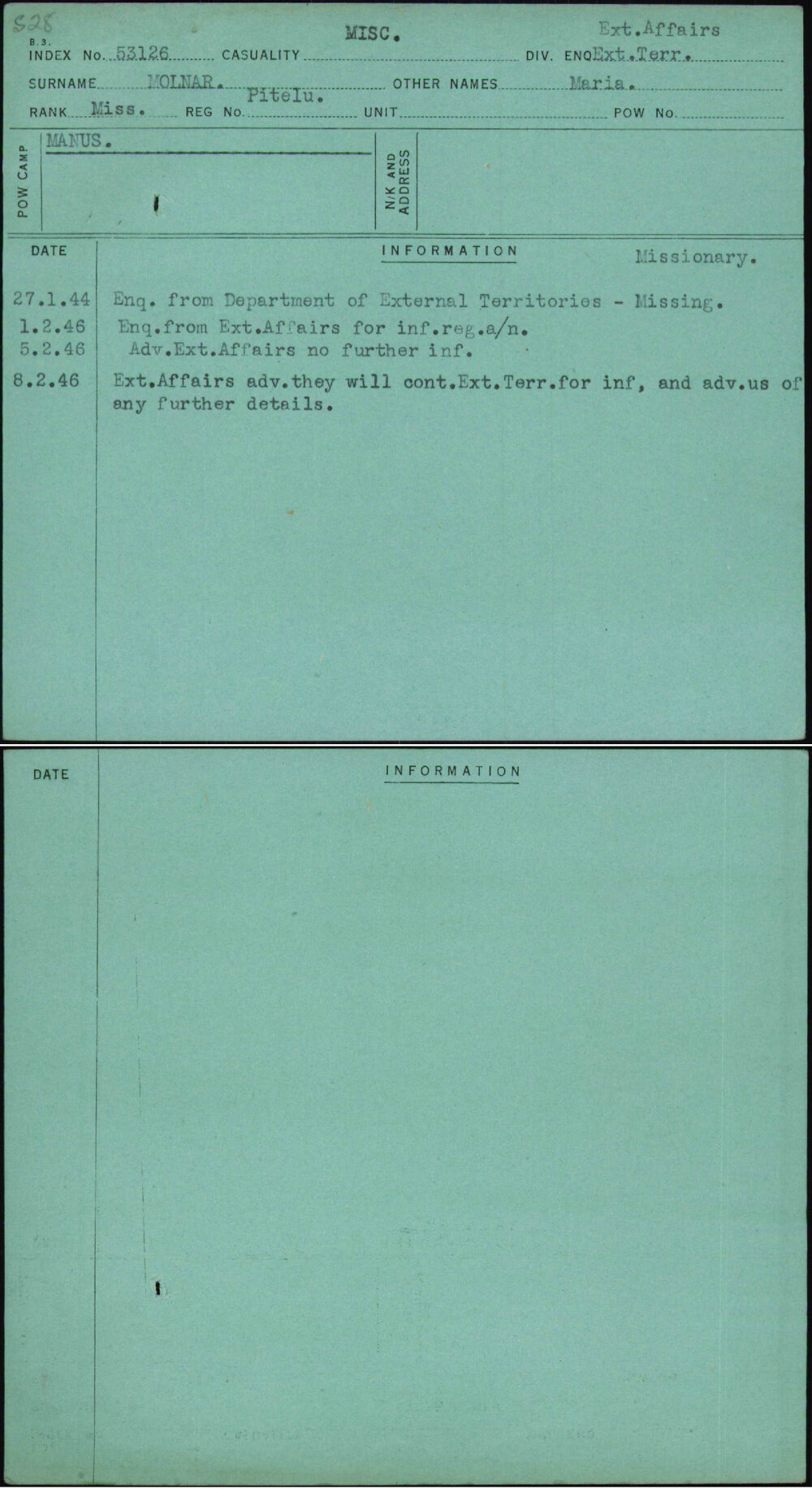 Molnar, Maria, Pitelu