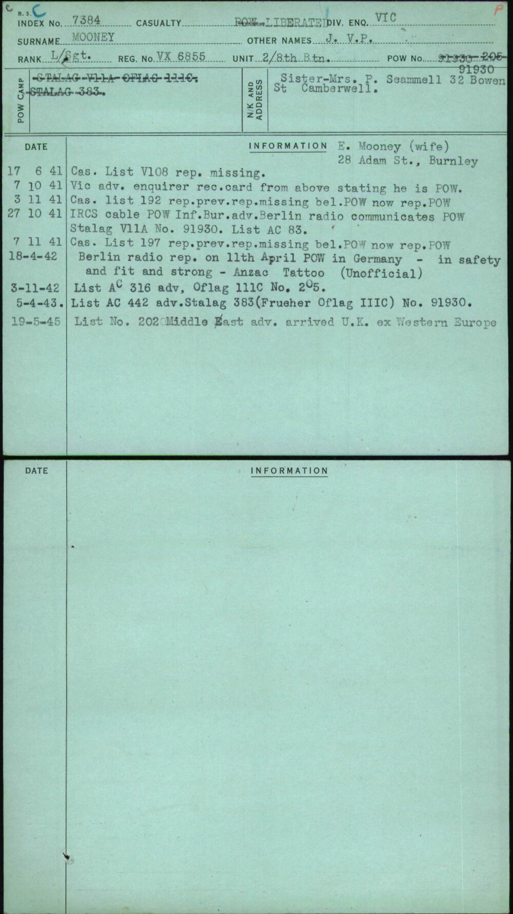 Mooney, J V P, VX6855