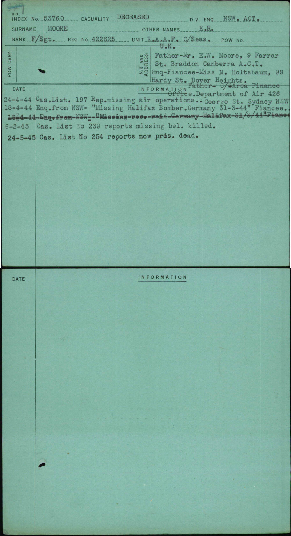 Moore, E R, 422625