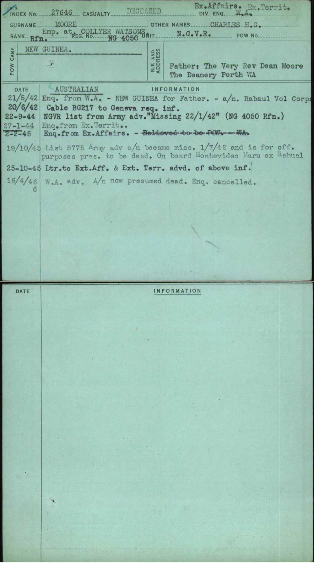 Moore, Charles H G, Ng4050