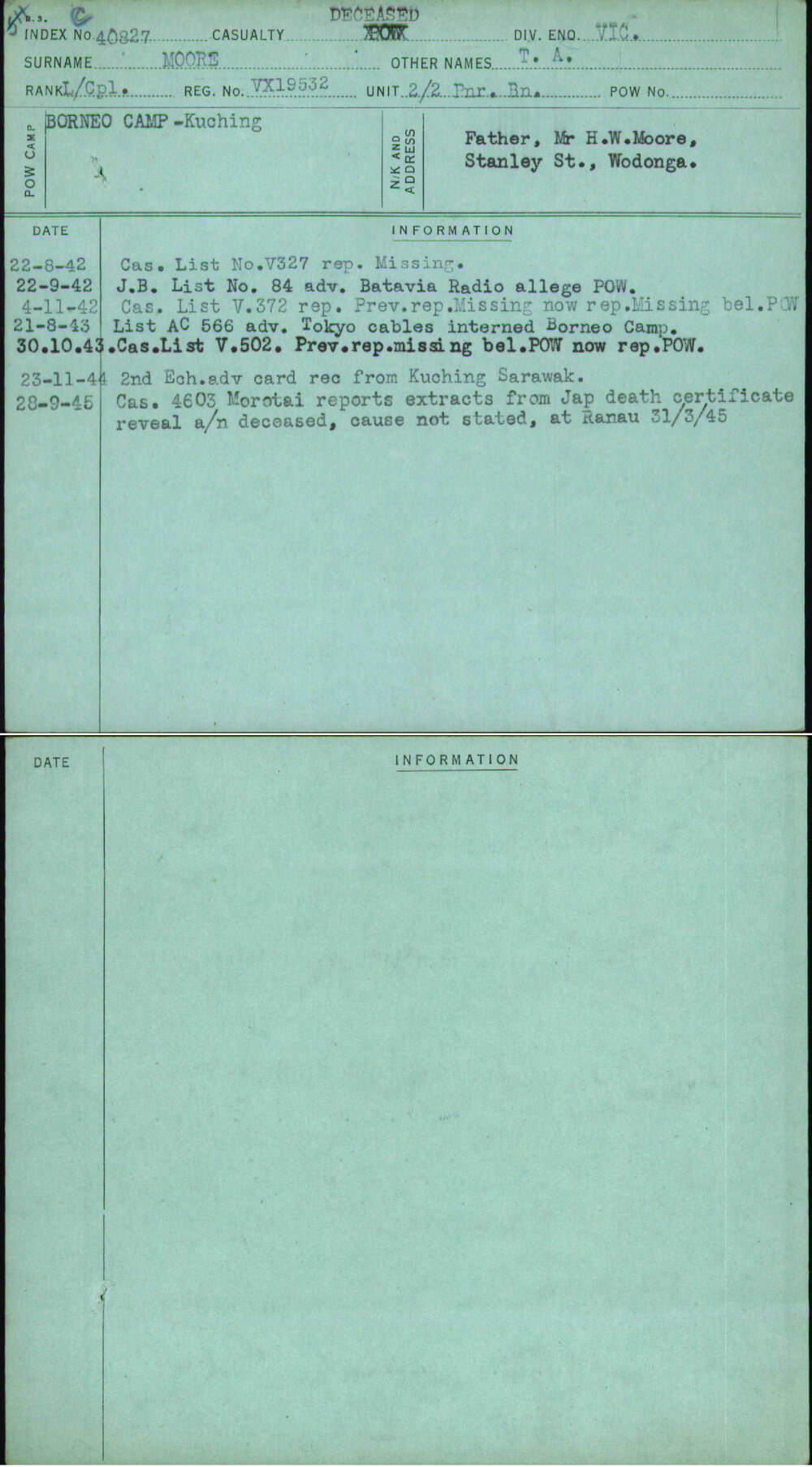 Moore, T A, VX19532