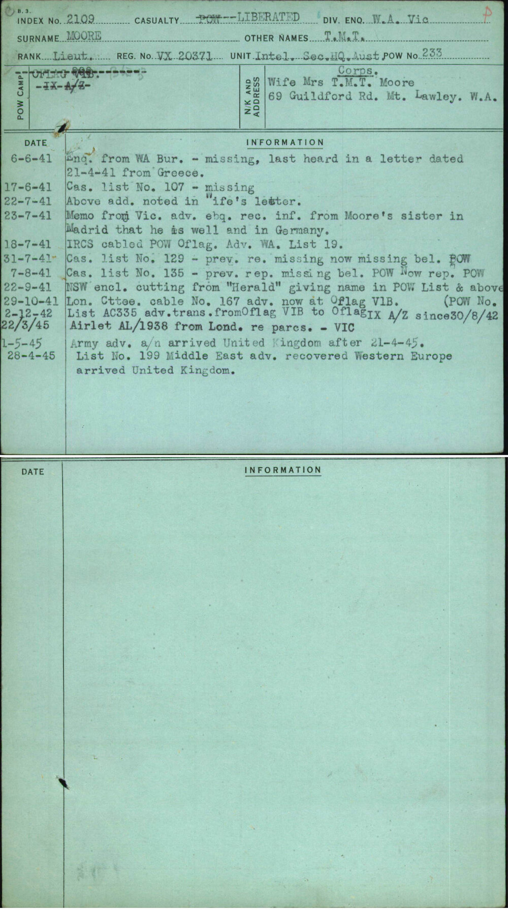 Moore, T M T, VX20371