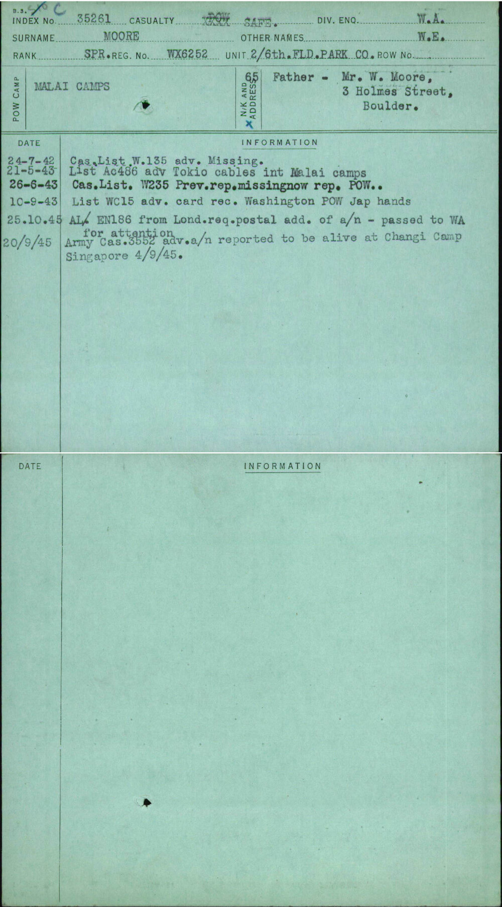 Moore, W E, WX6252