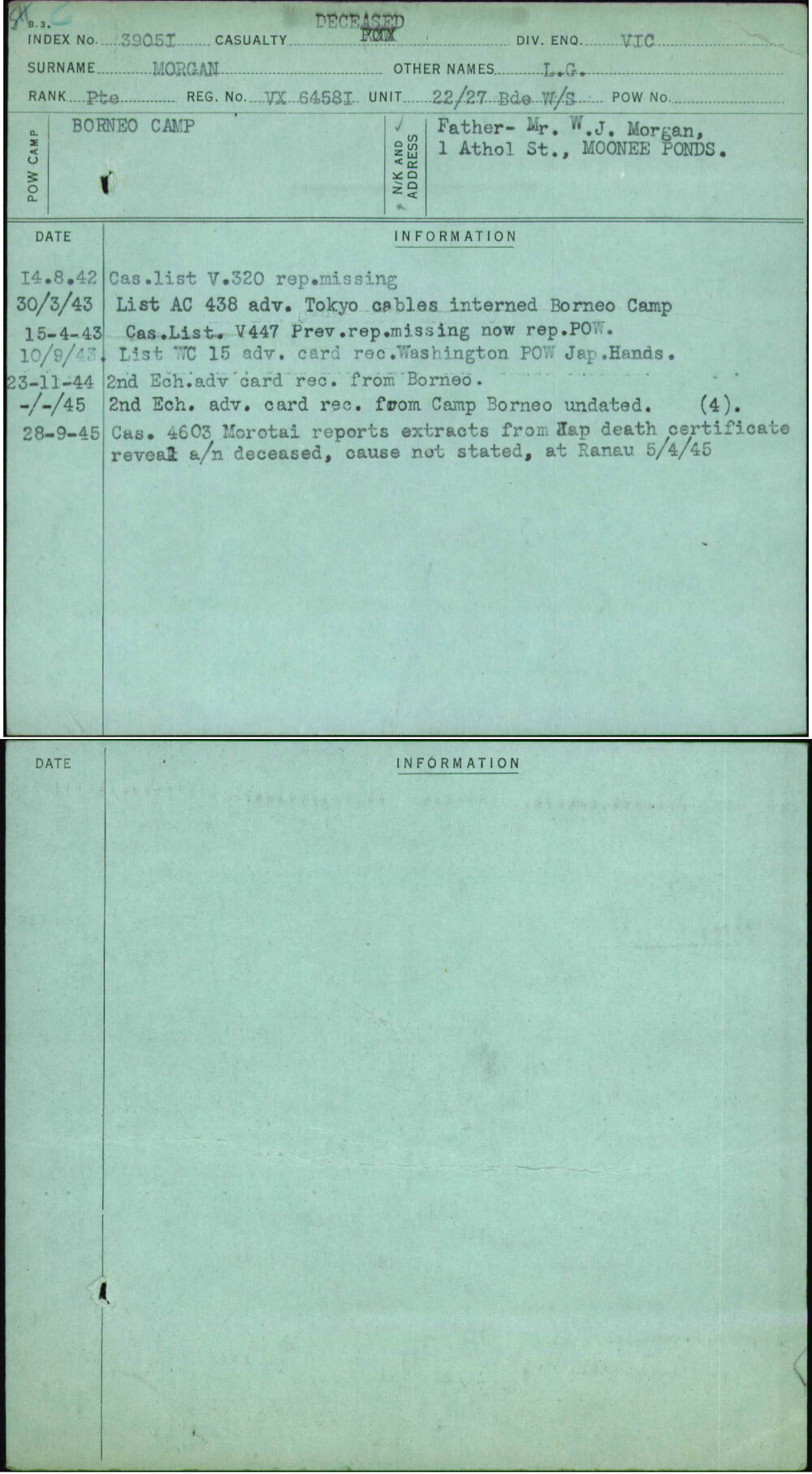 Morgan, L G, VX64581