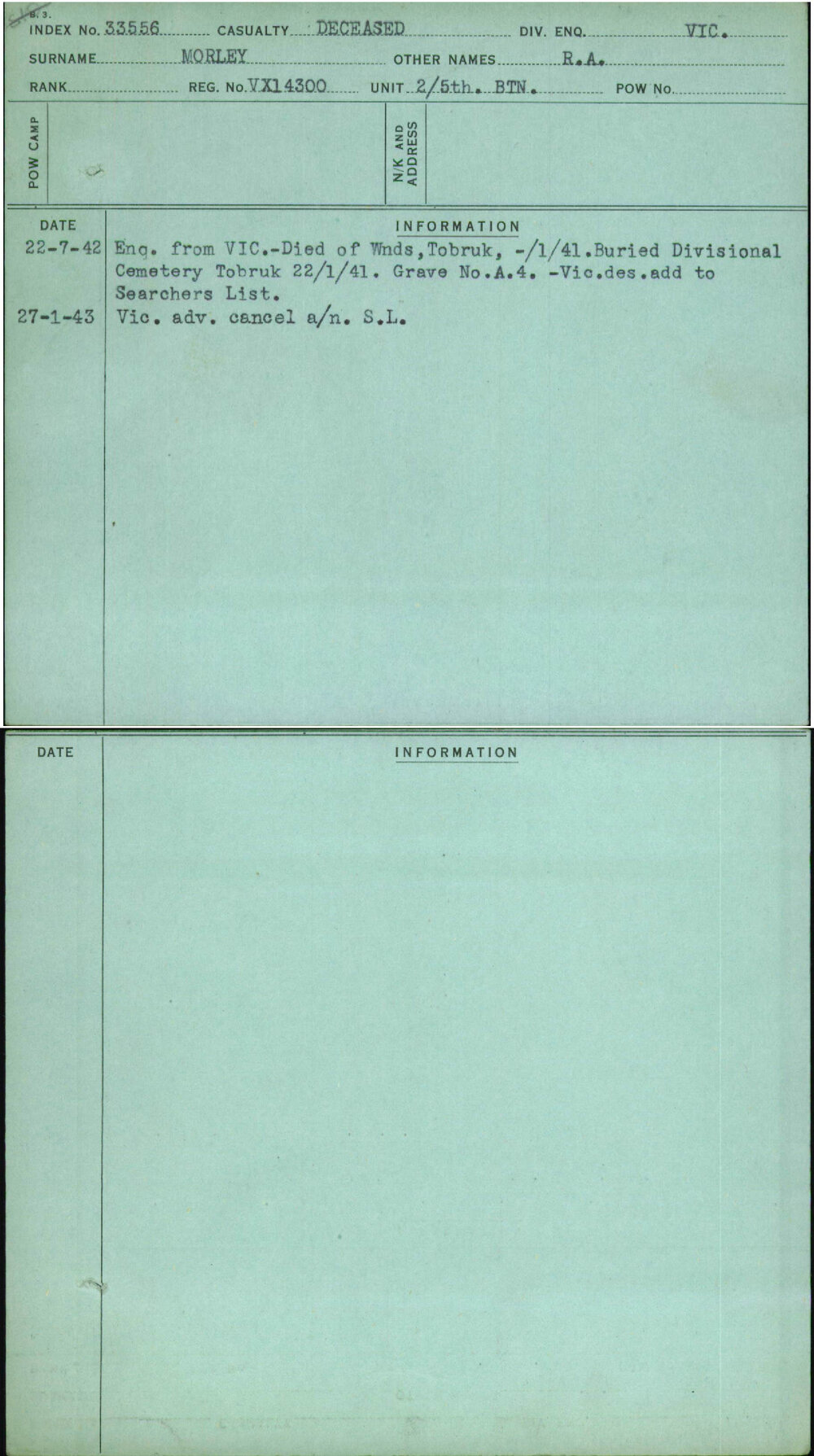 Morley, R A, VX14300