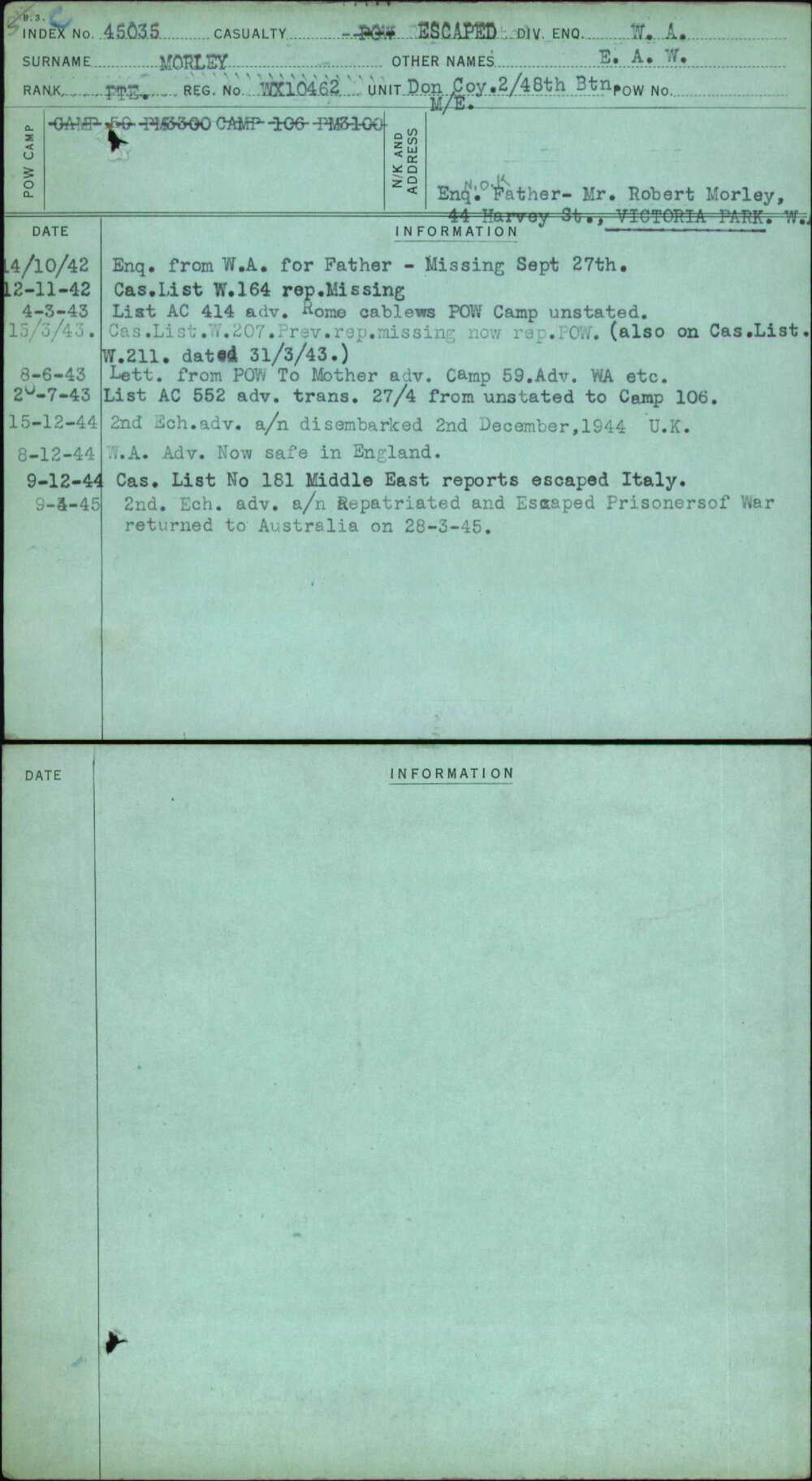 Morley, E A W, WX10462