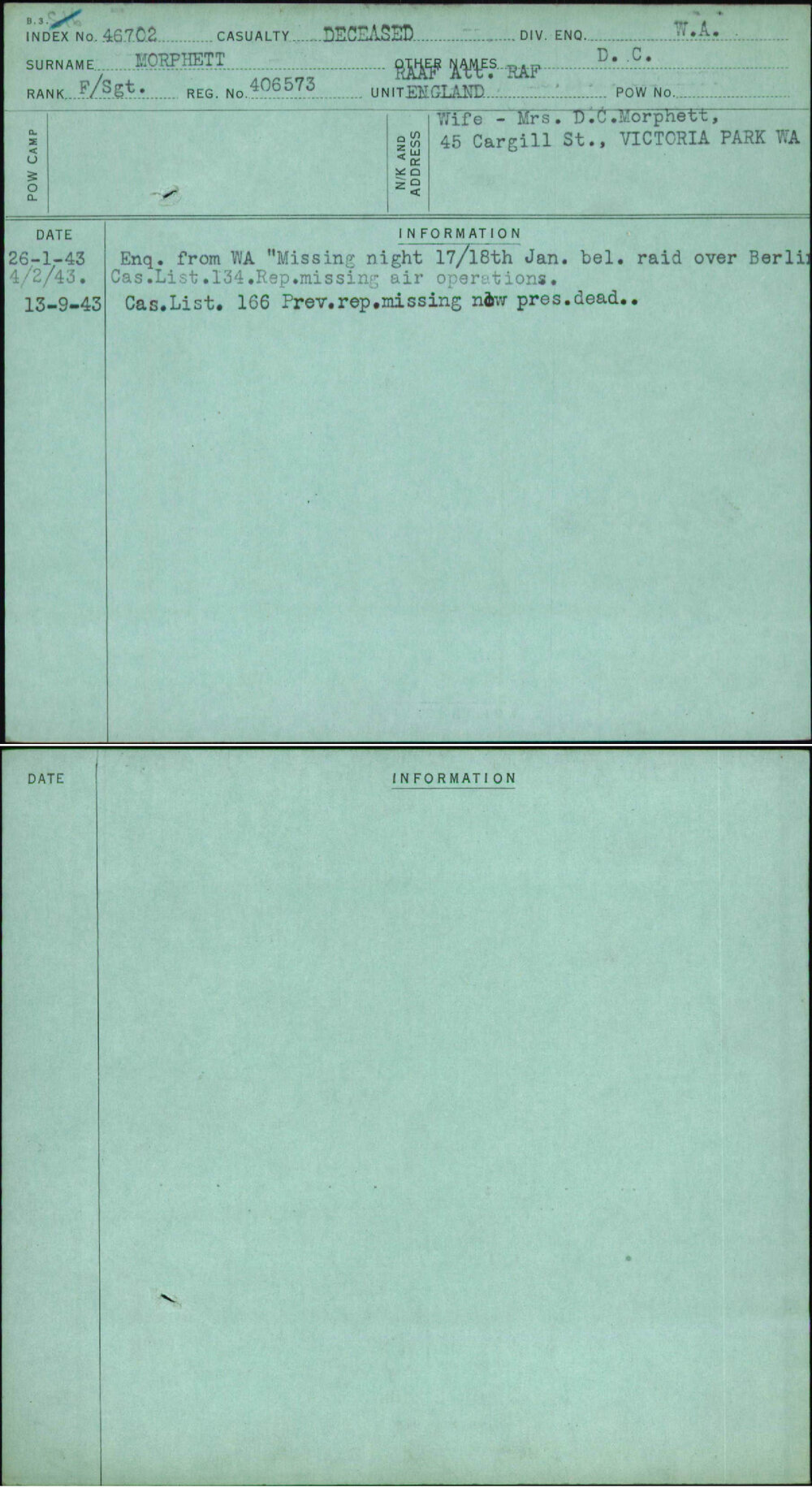 Morphett, D C, 406573