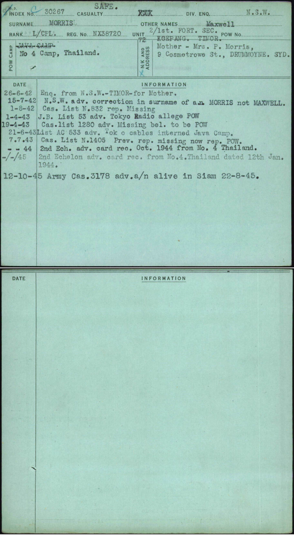 Morris, Maxwell, NX38720