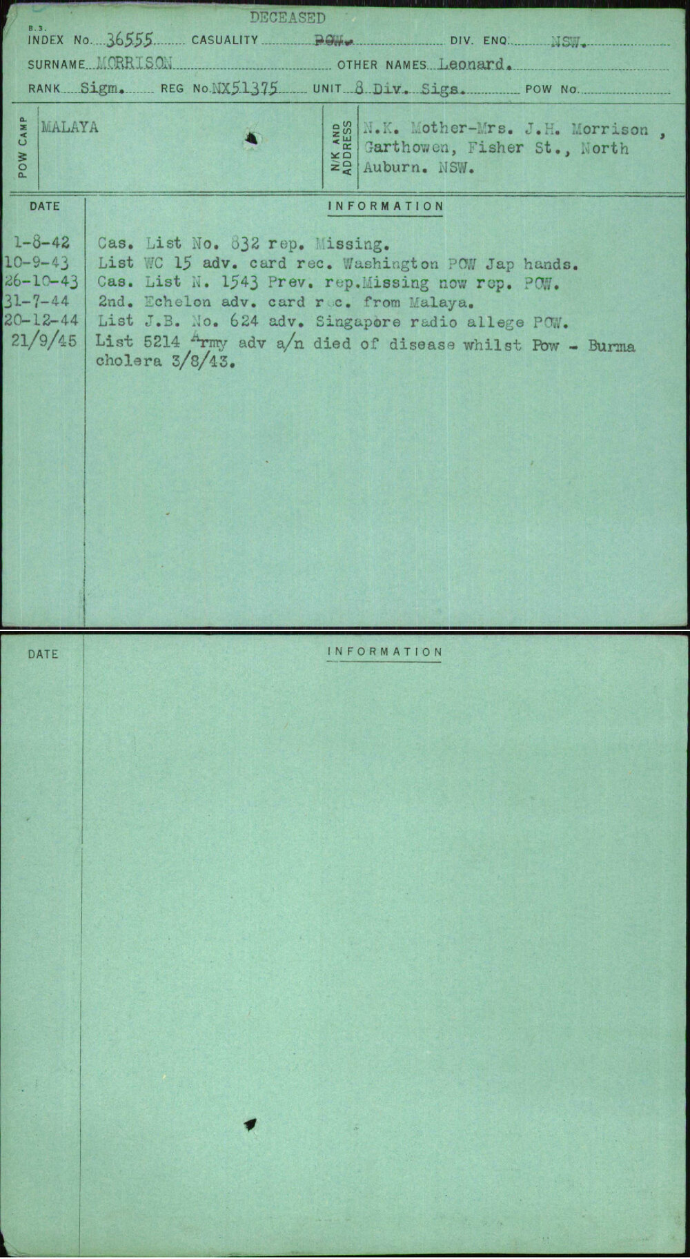 Morrison, Leonard, NX51375