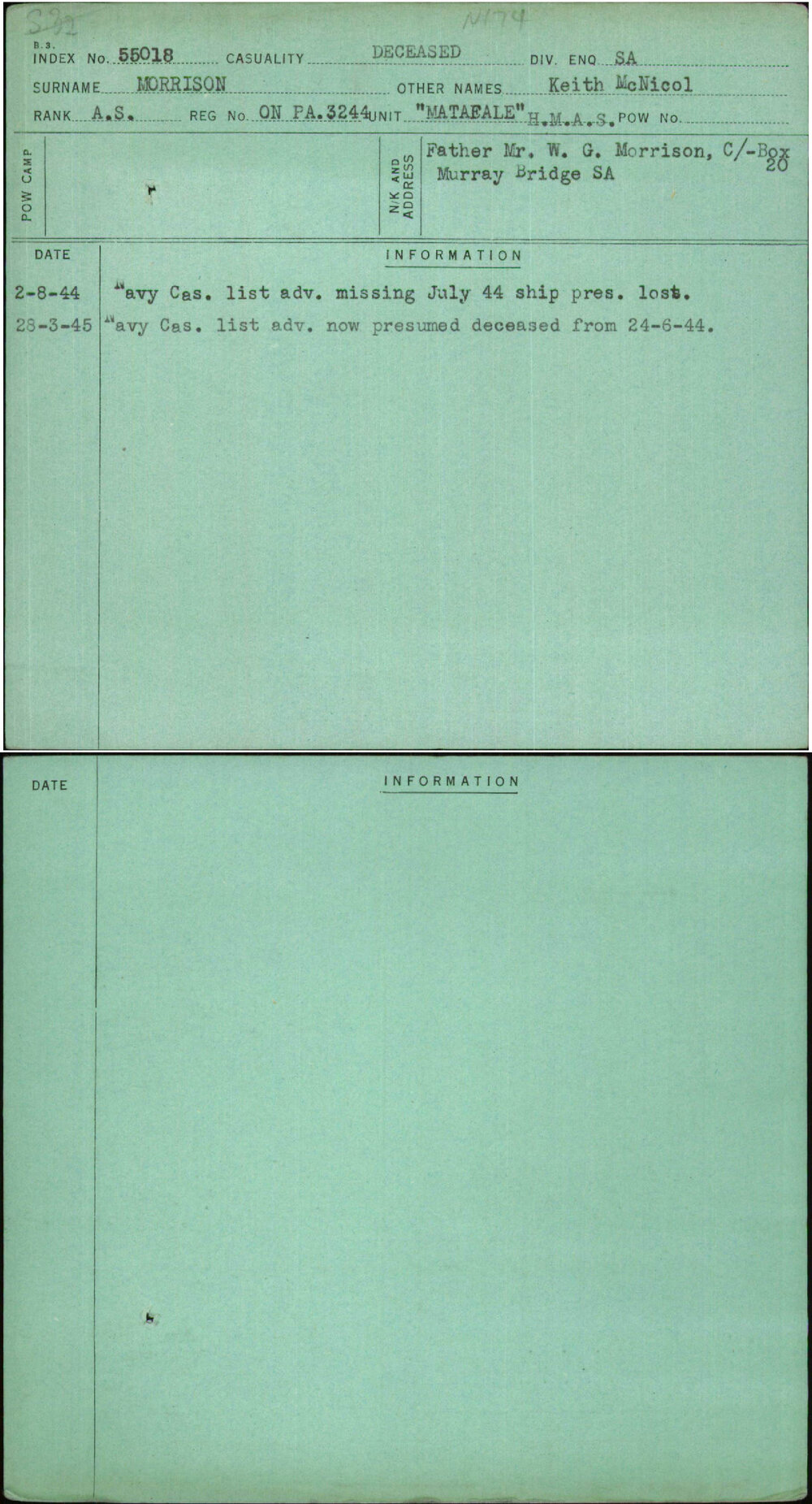 Morrison, Keith Mcnicol, On Pa3244