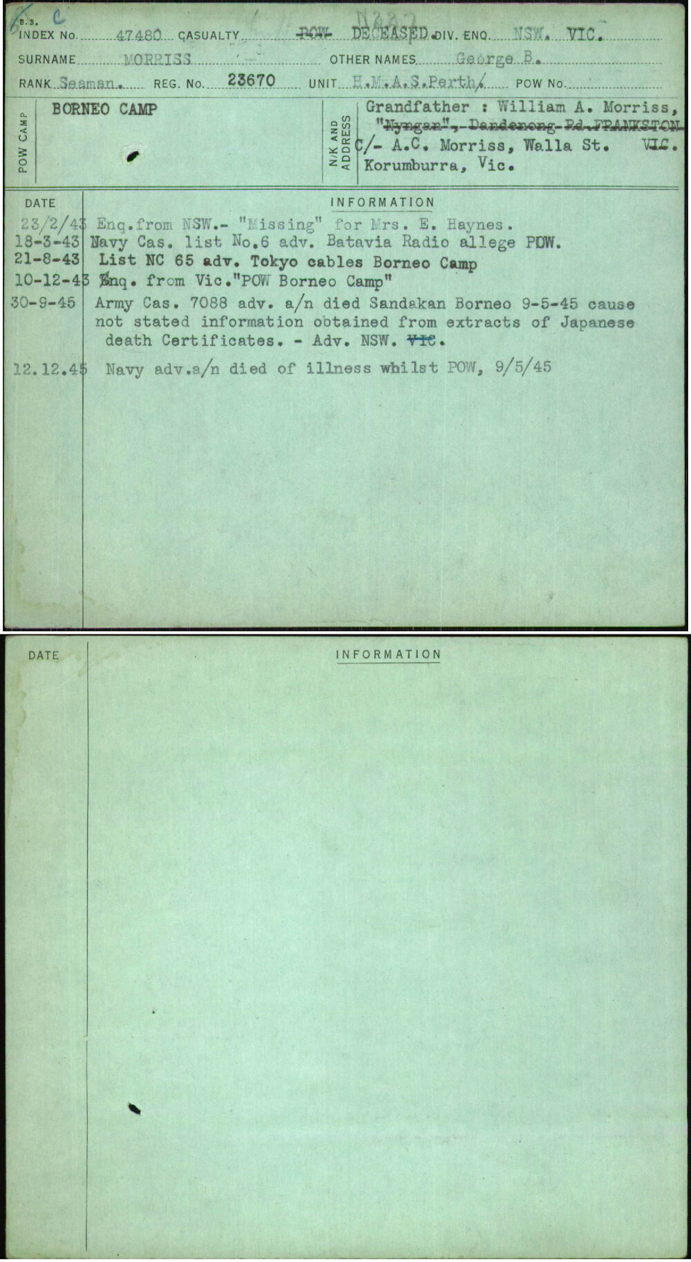 Morriss, George B, 23670