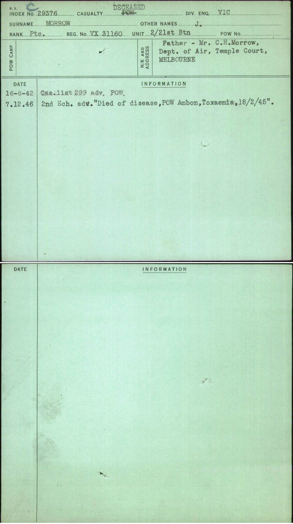 Morrow, J, VX31160