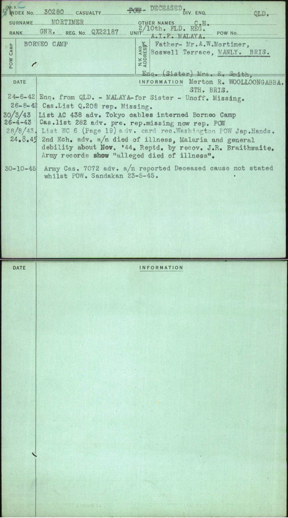 Mortimer, C H, QX22187