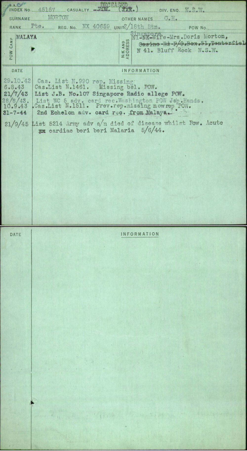 Morton, O H, NX40659