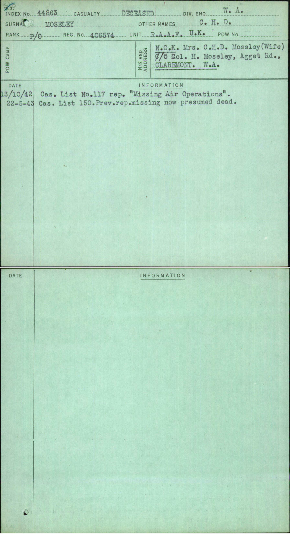Moseley, C H D, 406574