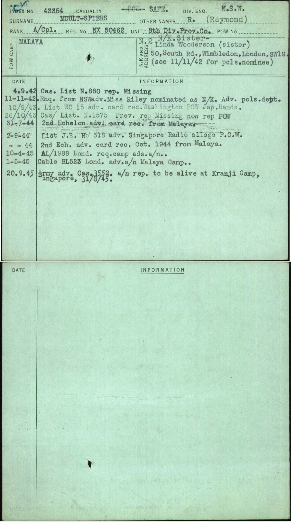 Moult-Spiers, R (Raymond), NX50462