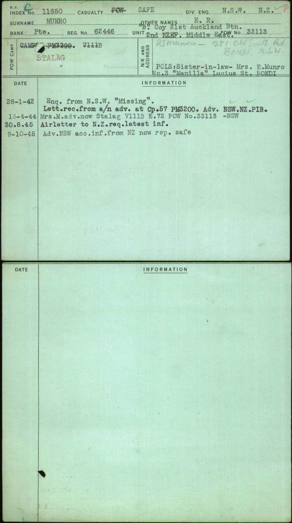 Munro, E R, 62446