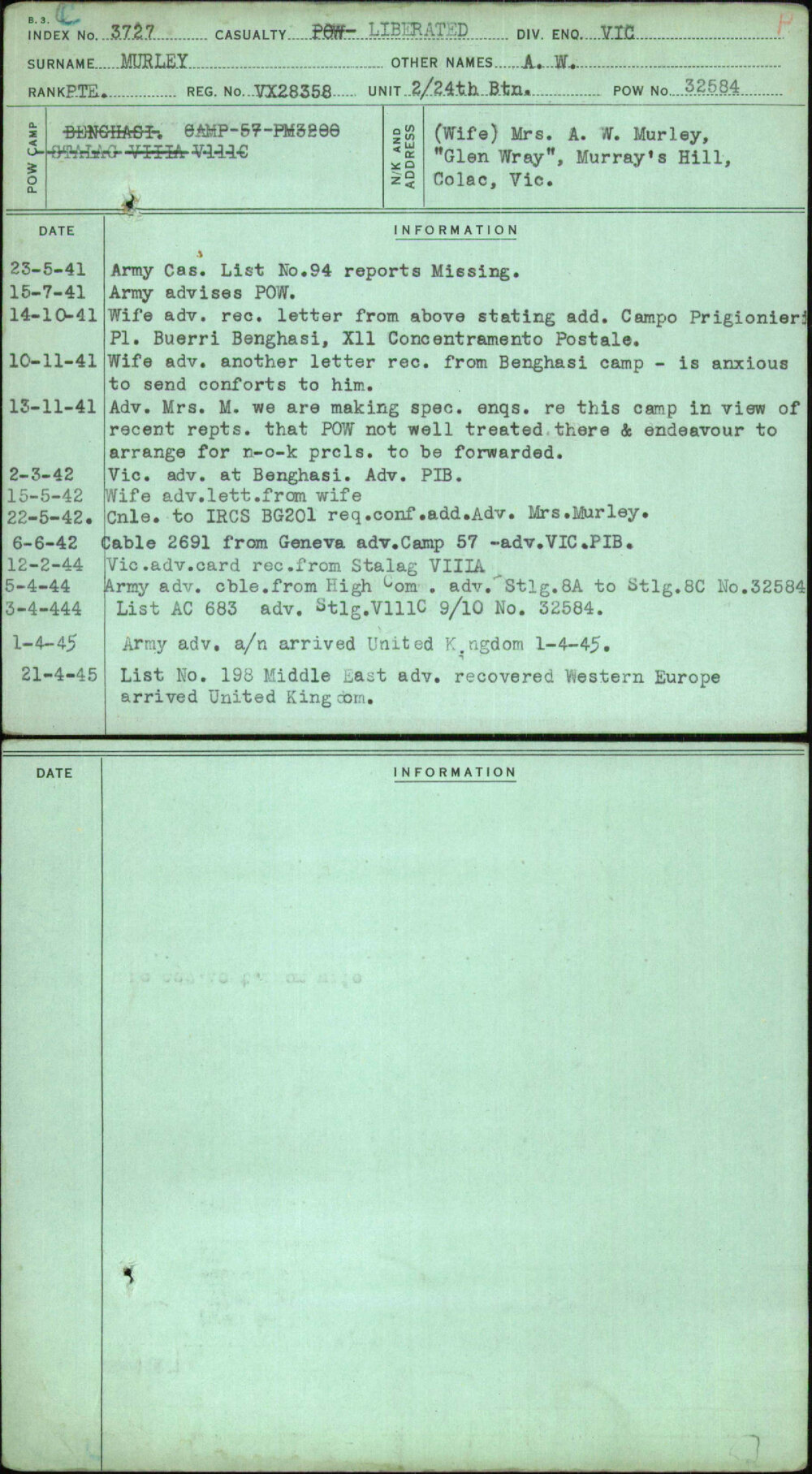 Murley, A W, VX28358