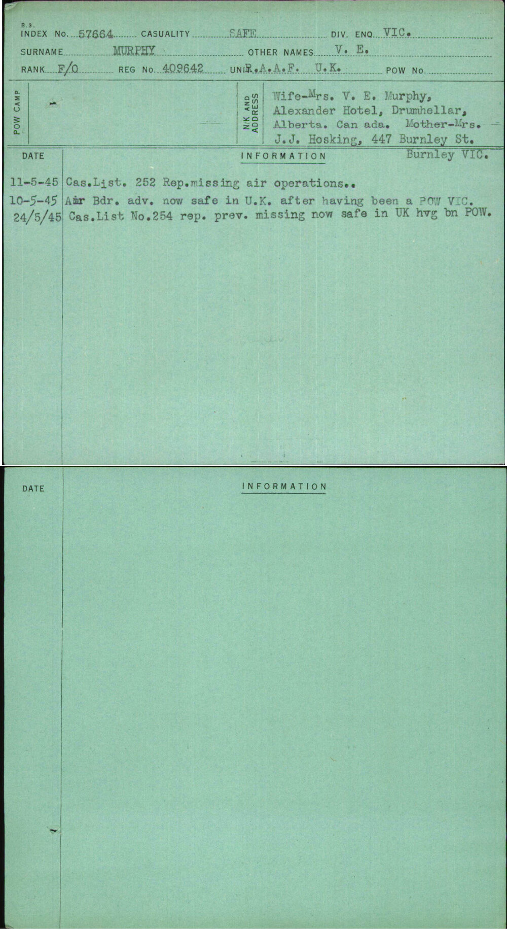 Murphy, V E, 409642