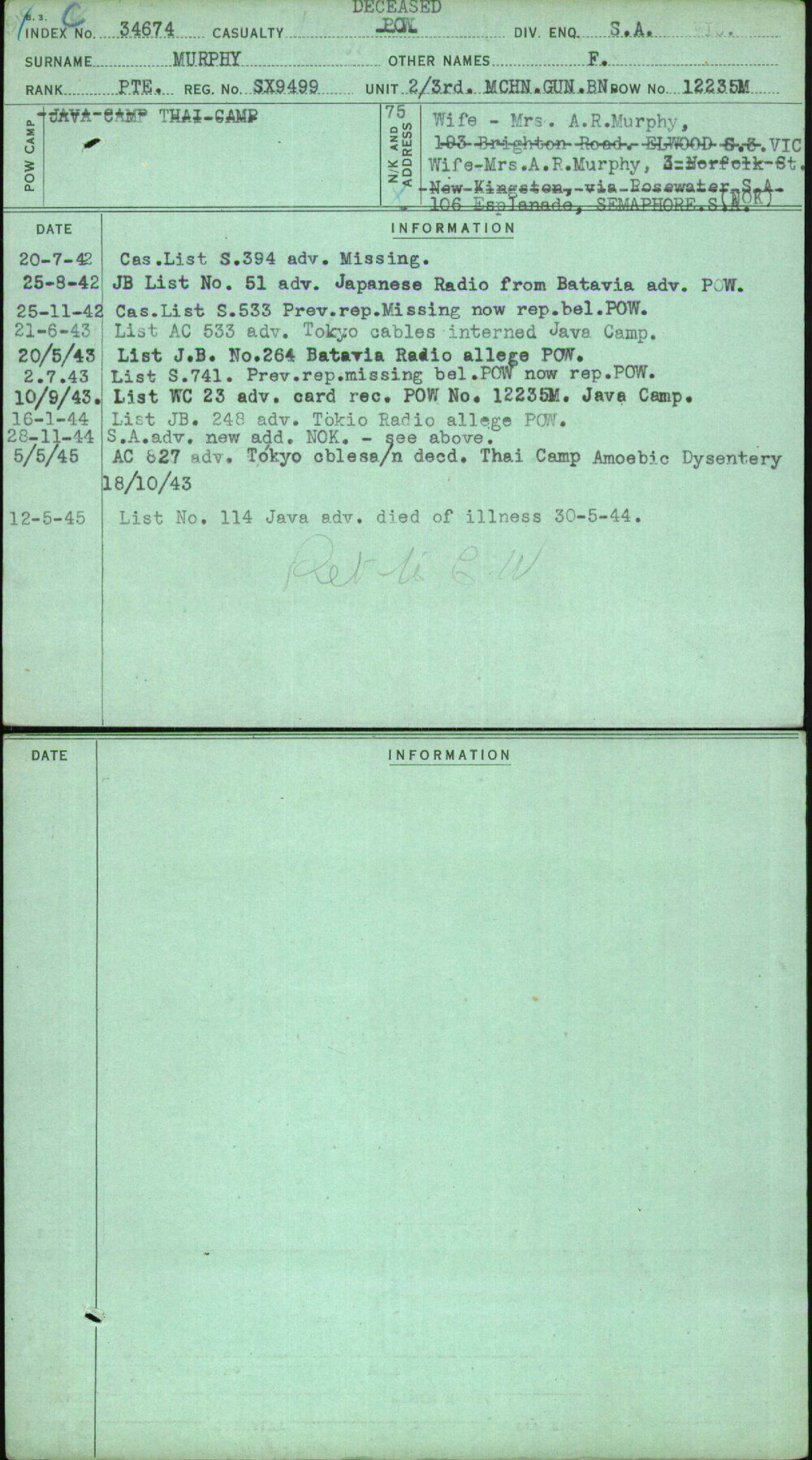 Murphy, F, SX9499