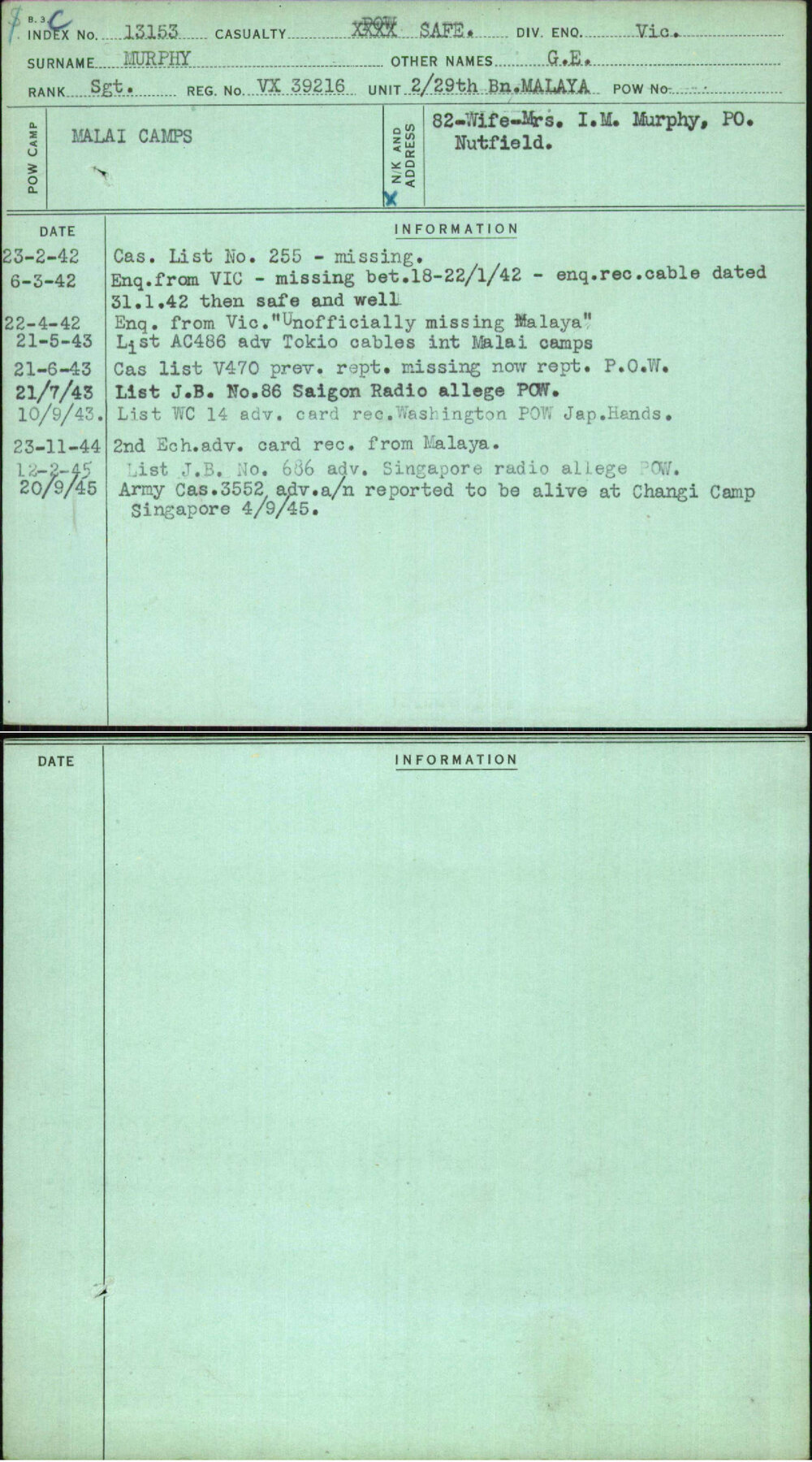 Murphy, G E, VX39216