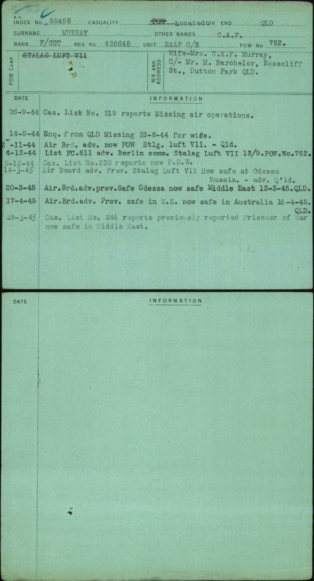 Murray, C A F, 426648