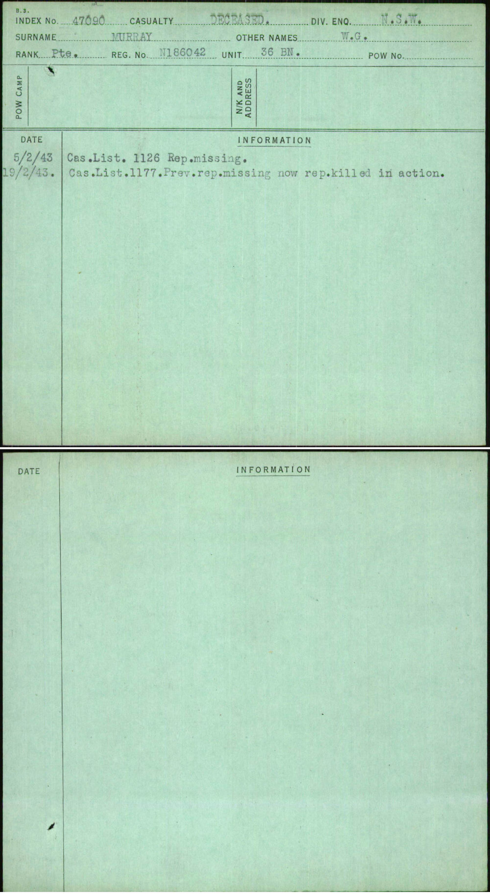 Murray, W G, N186042