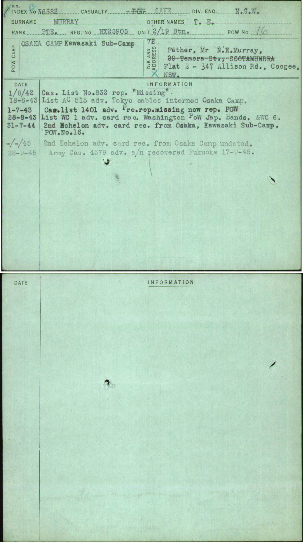 Murray, T E, NX25905