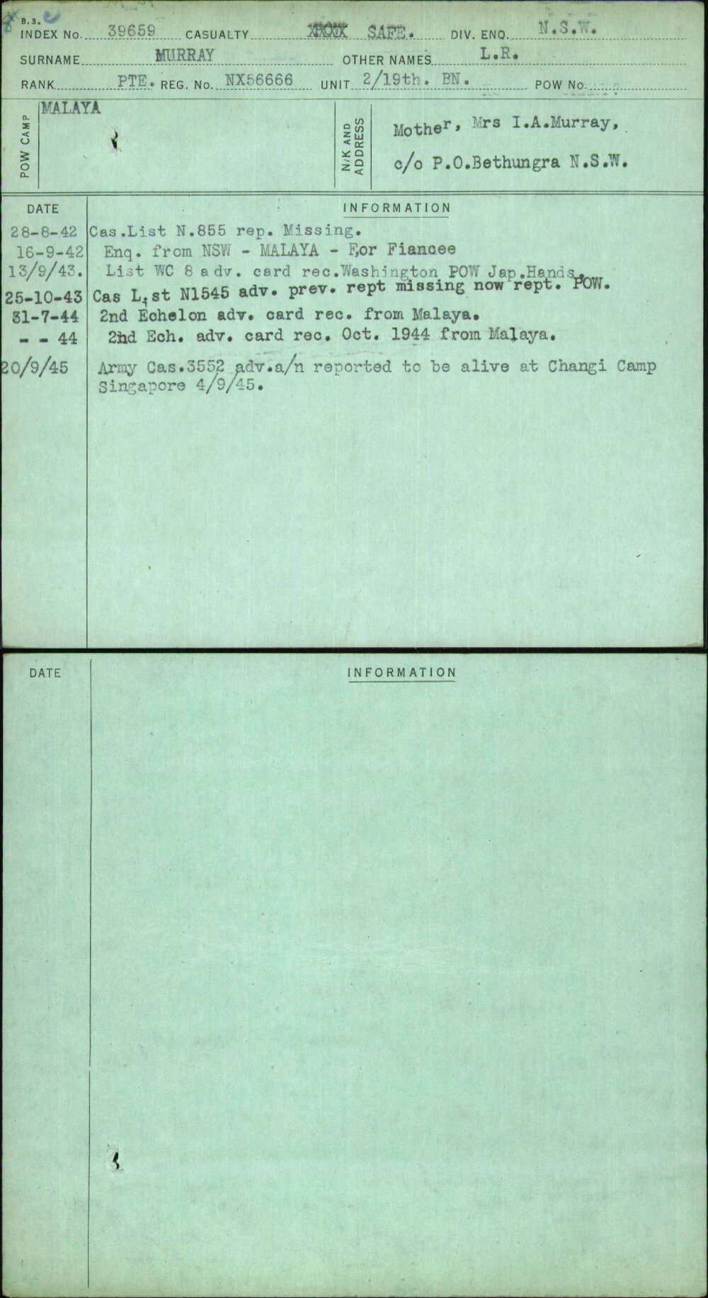 Murray, L R, NX56666