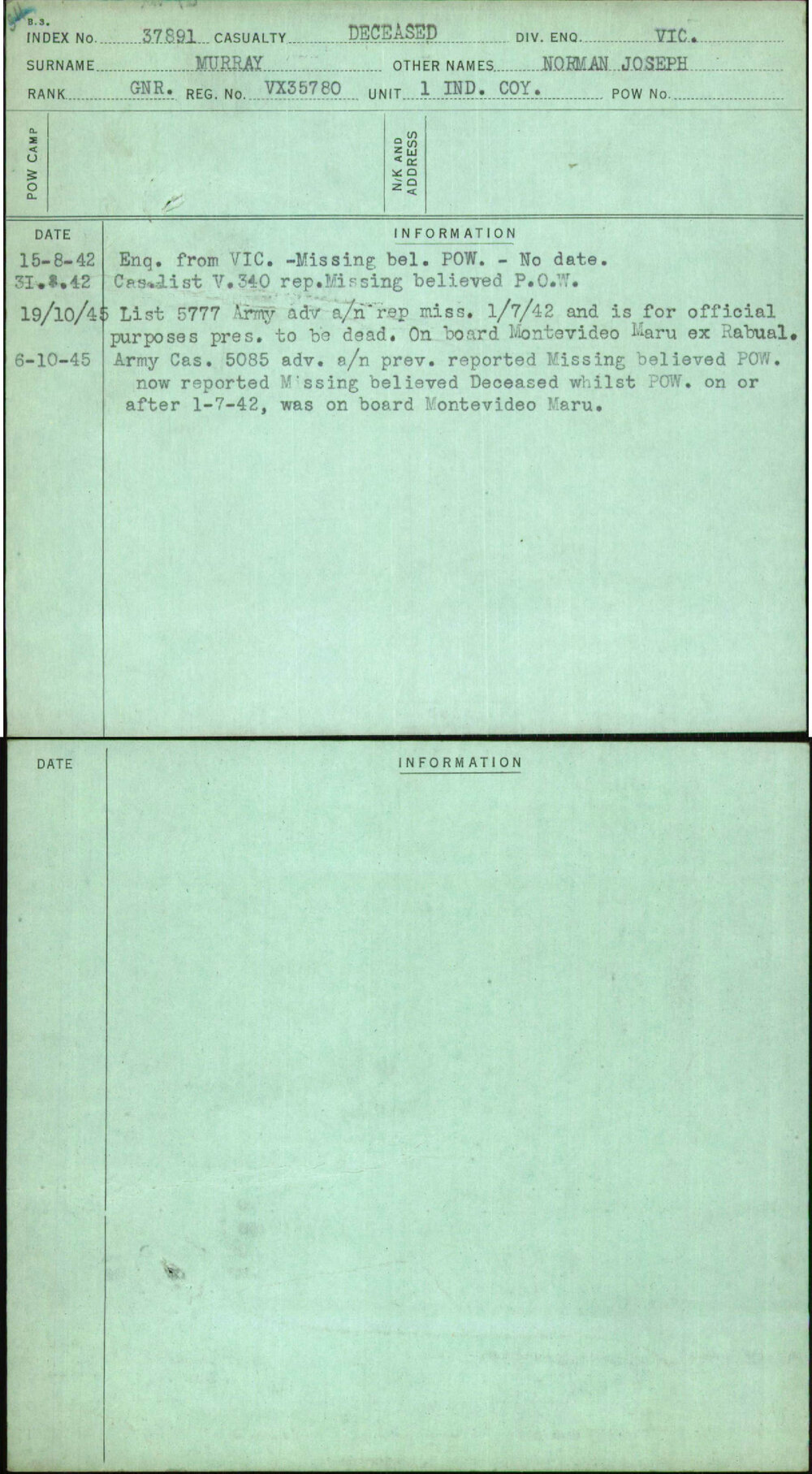 Murray, Norman Joseph, VX35780