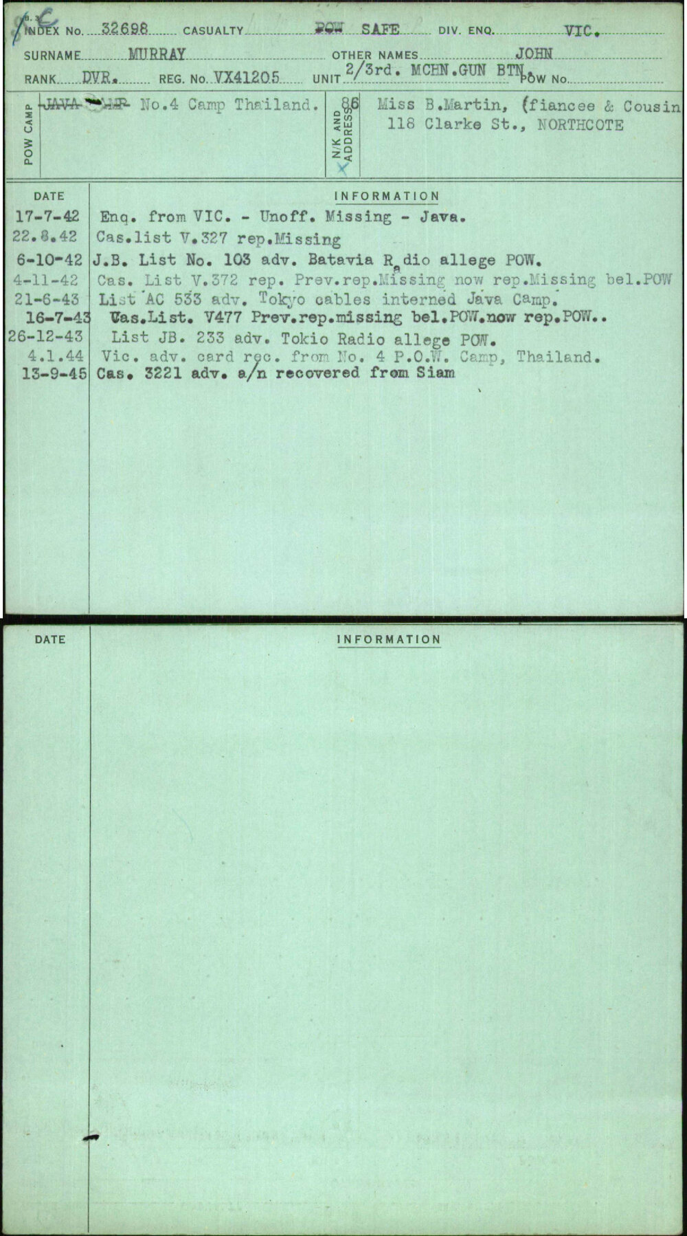 Murray, John, VX41205
