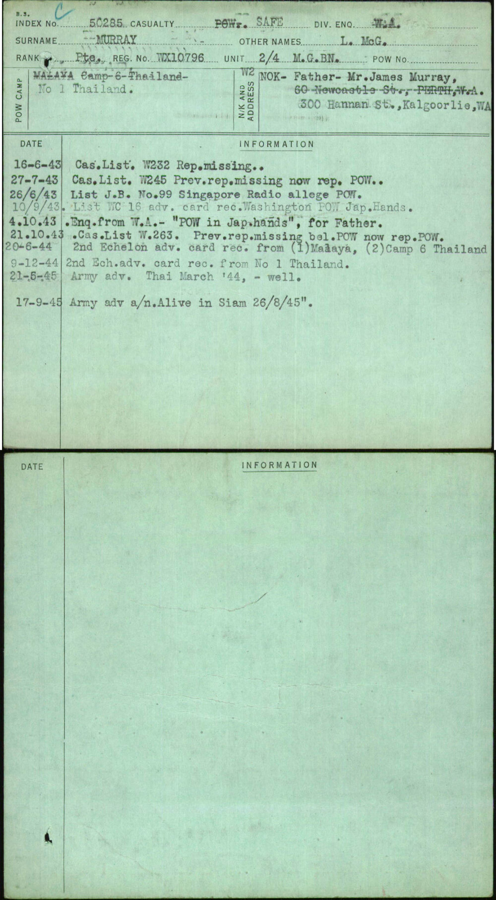 Murray, L Mcg, WX10796