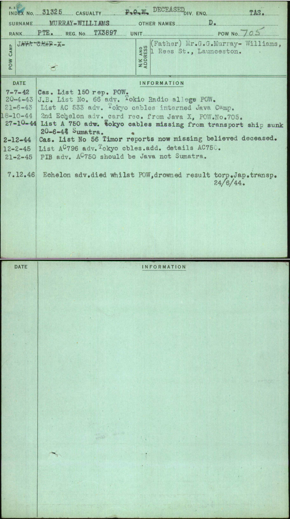 Murray-Williams, D, TX3897