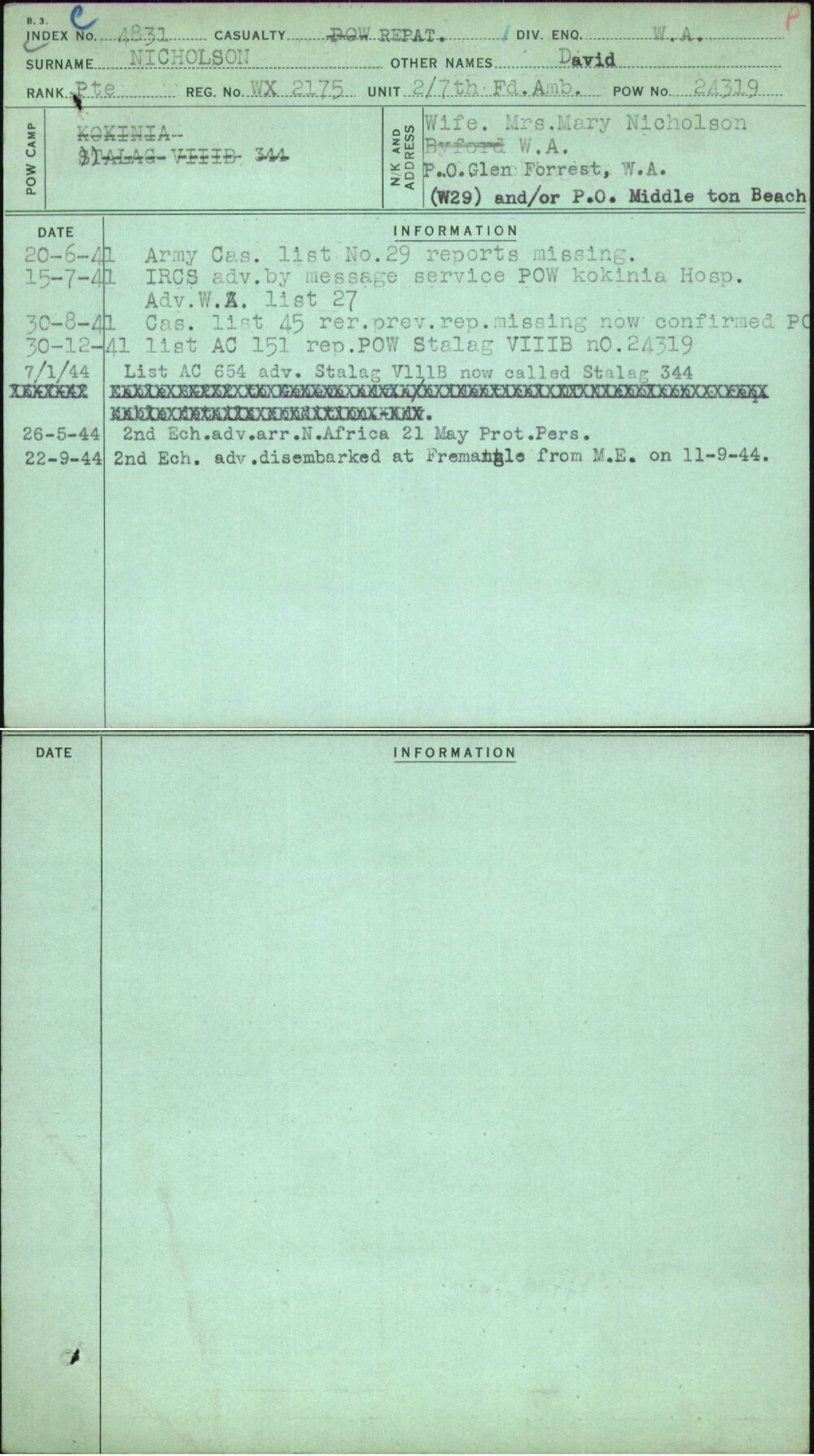 Nicholson, David, WX2175