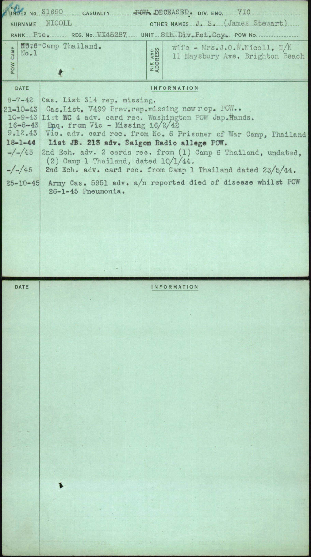 Nicoll, J S (James Stewart), VX45287