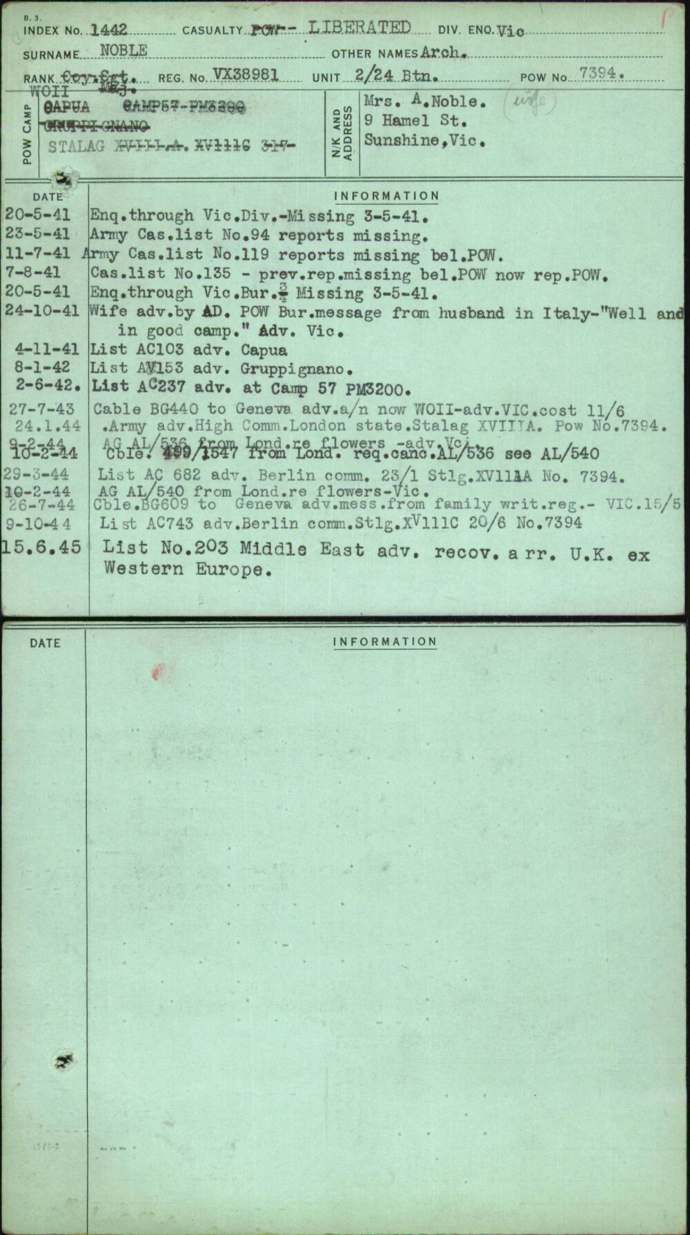 Noble, Arch, VX38981