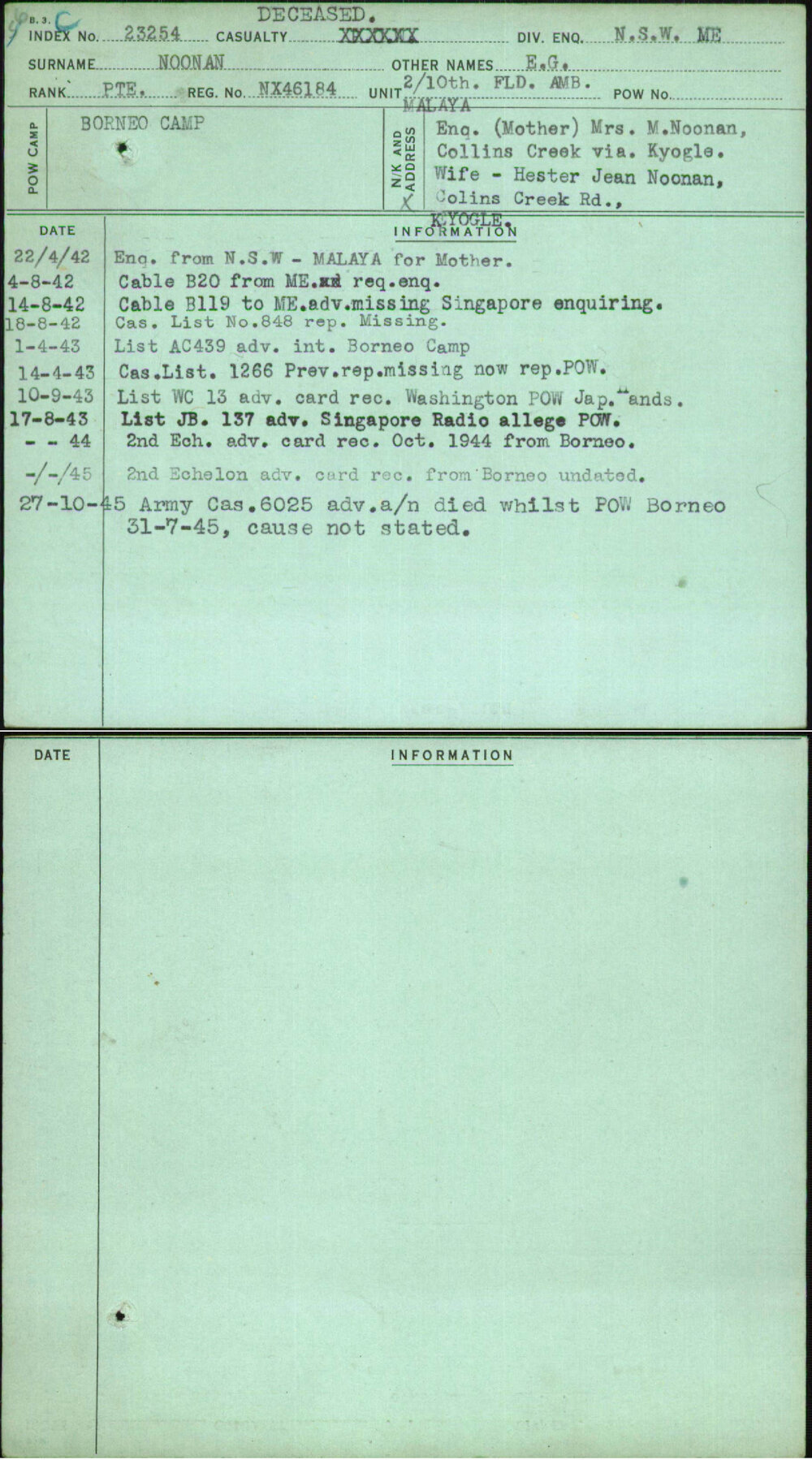 Noonan, E G, NX46184