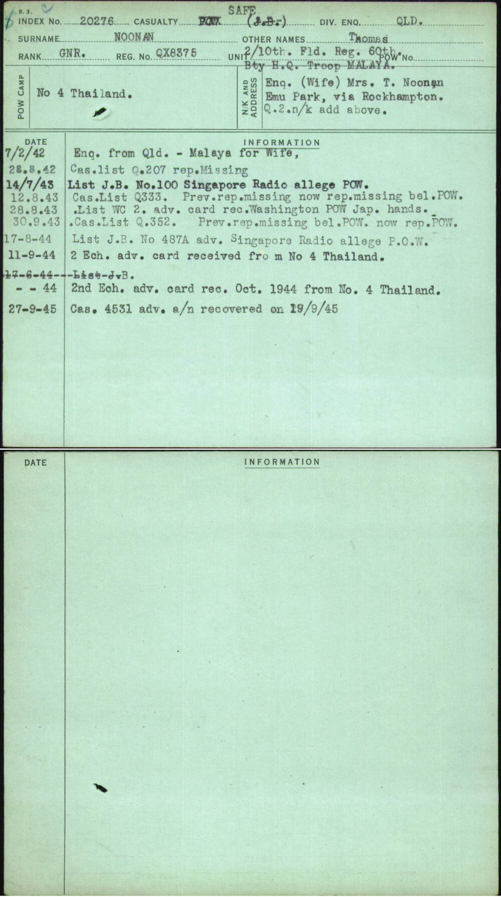 Noonan, Thomas, QX8375