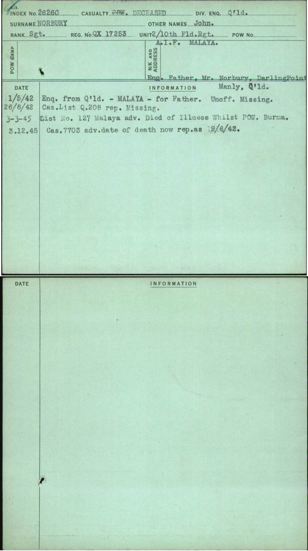 Norbury, John, QX17253