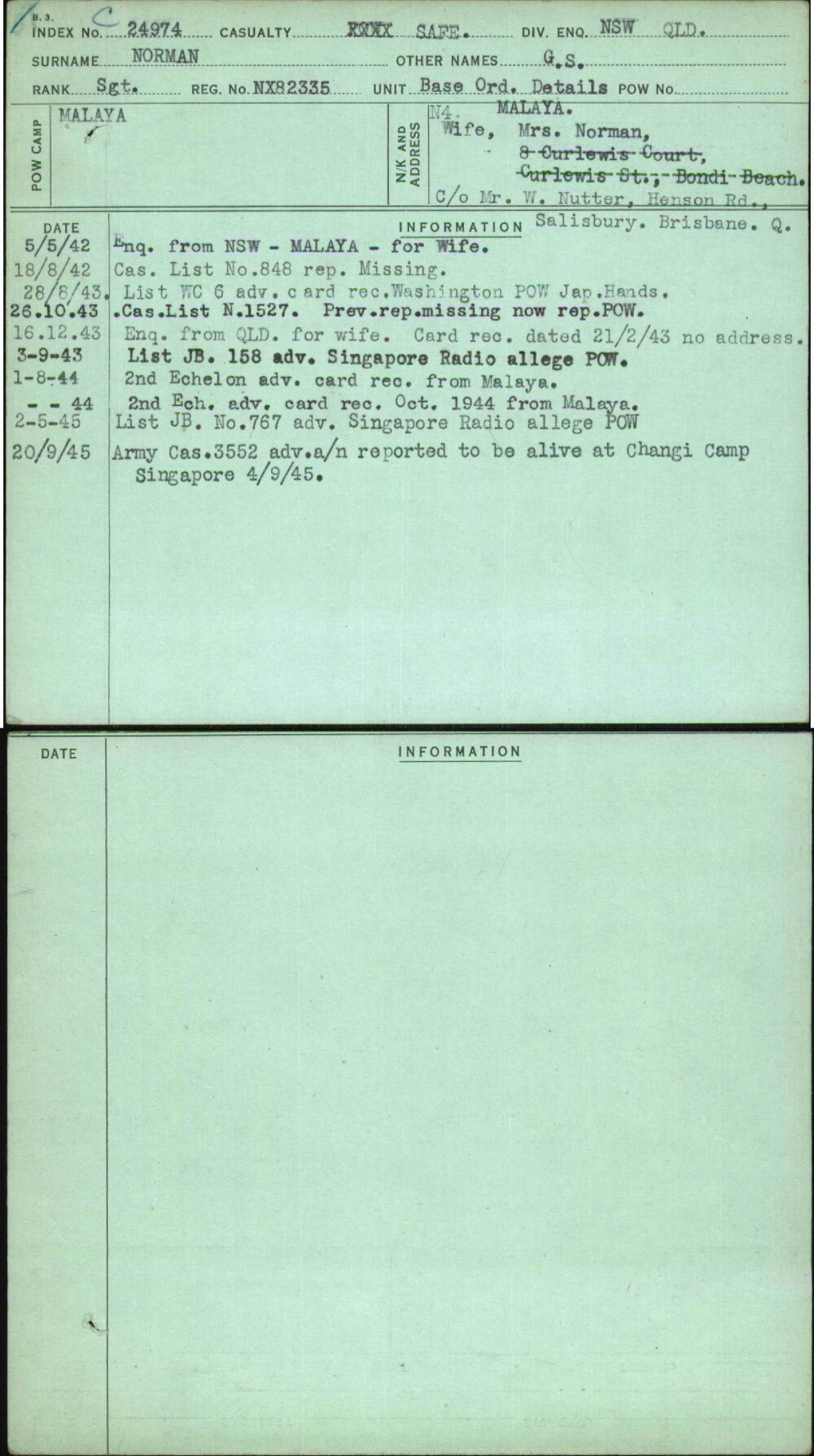 Norman, G S, NX82335