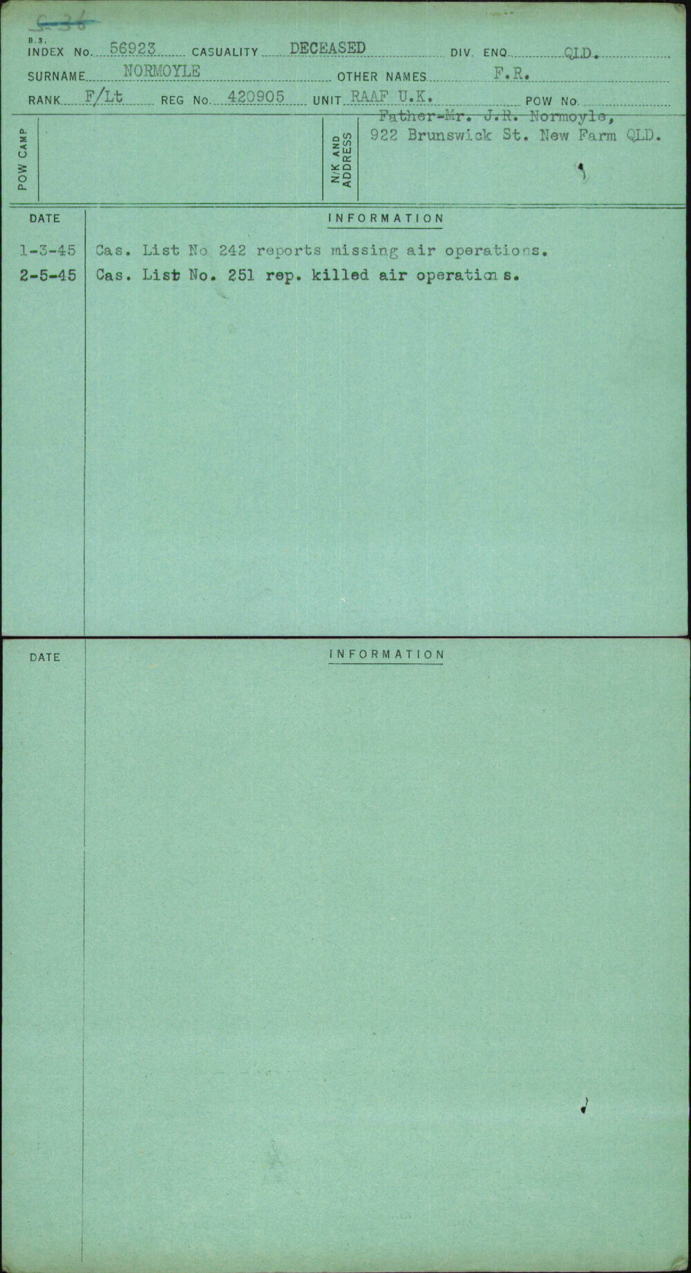 Normoyle, F R, 420905