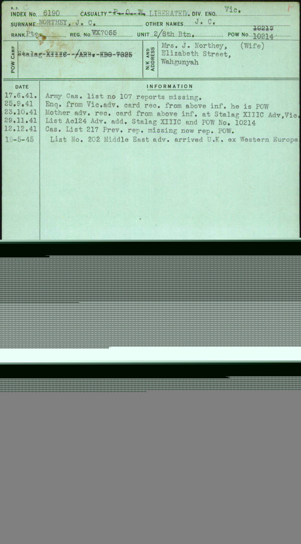 Northey J C, J C, VX7055