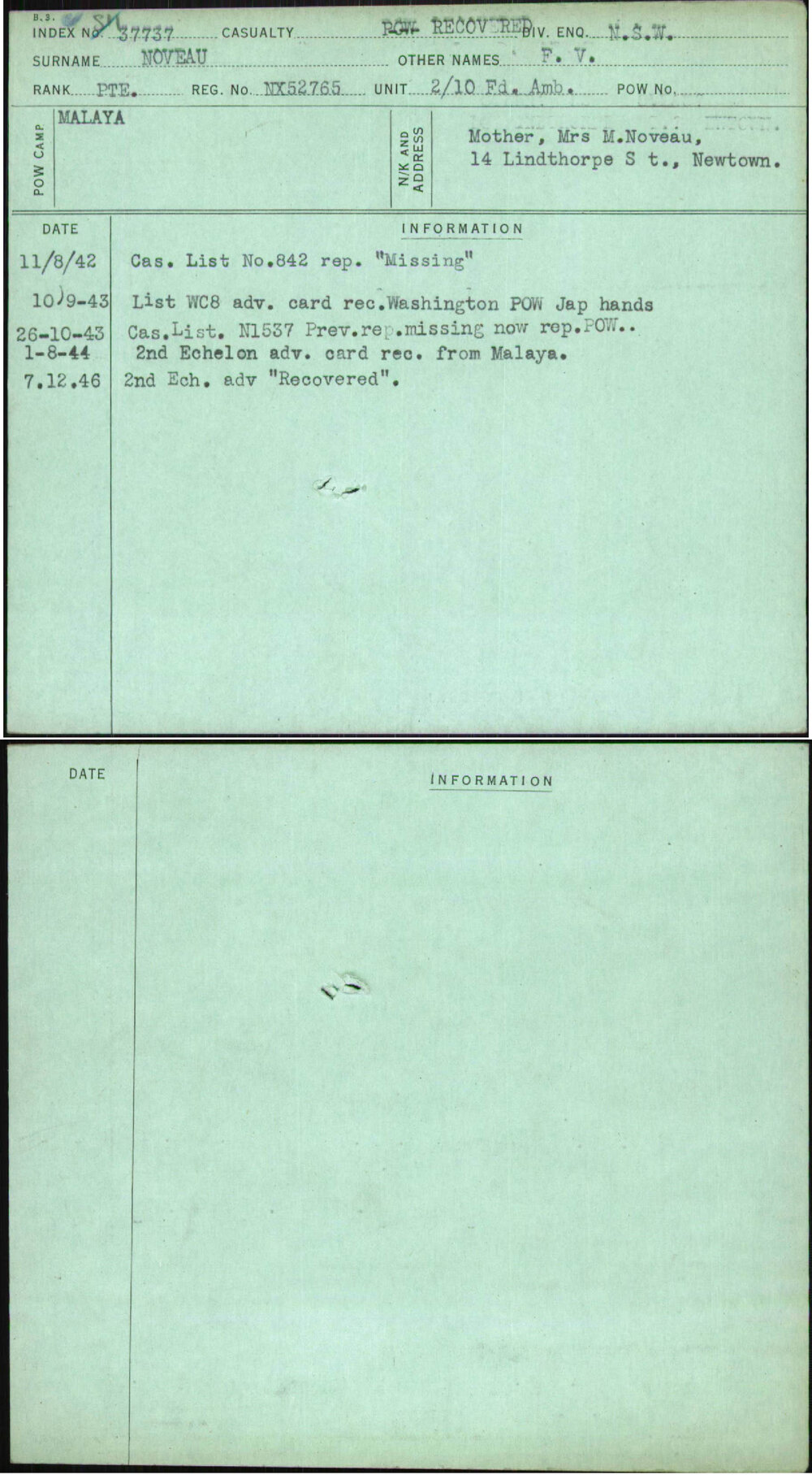 Noveau, F V, NX52765