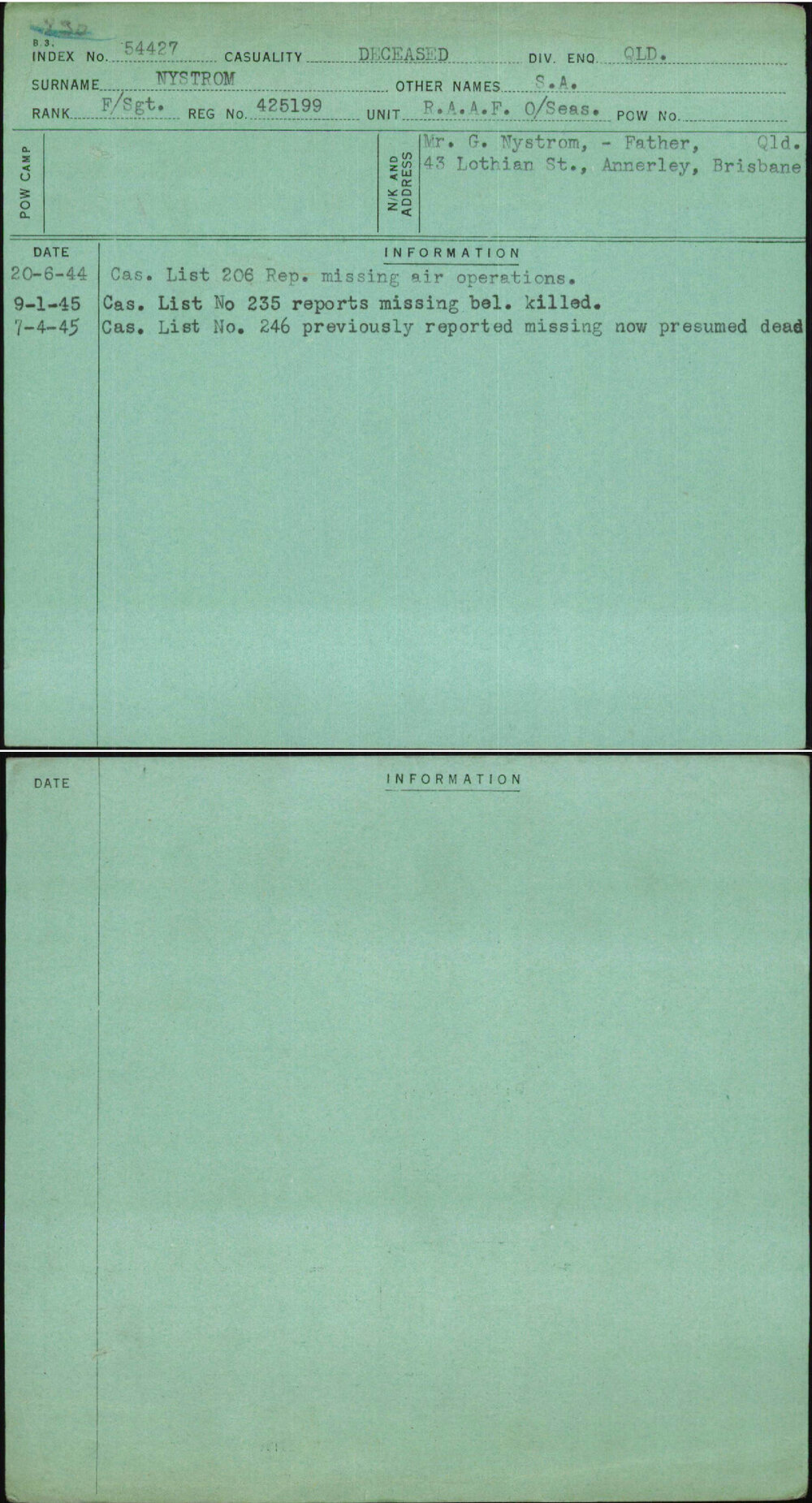 Nystrom, S A, 425199