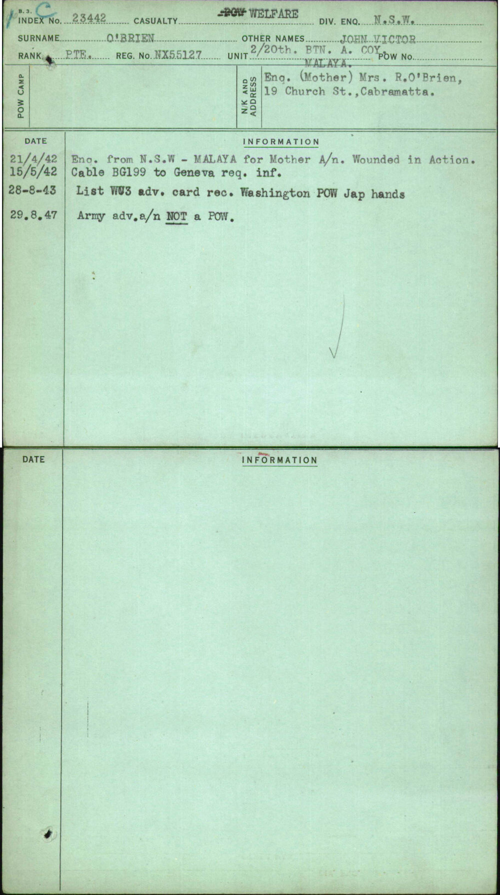 O'Brien, John Victor, NX55127