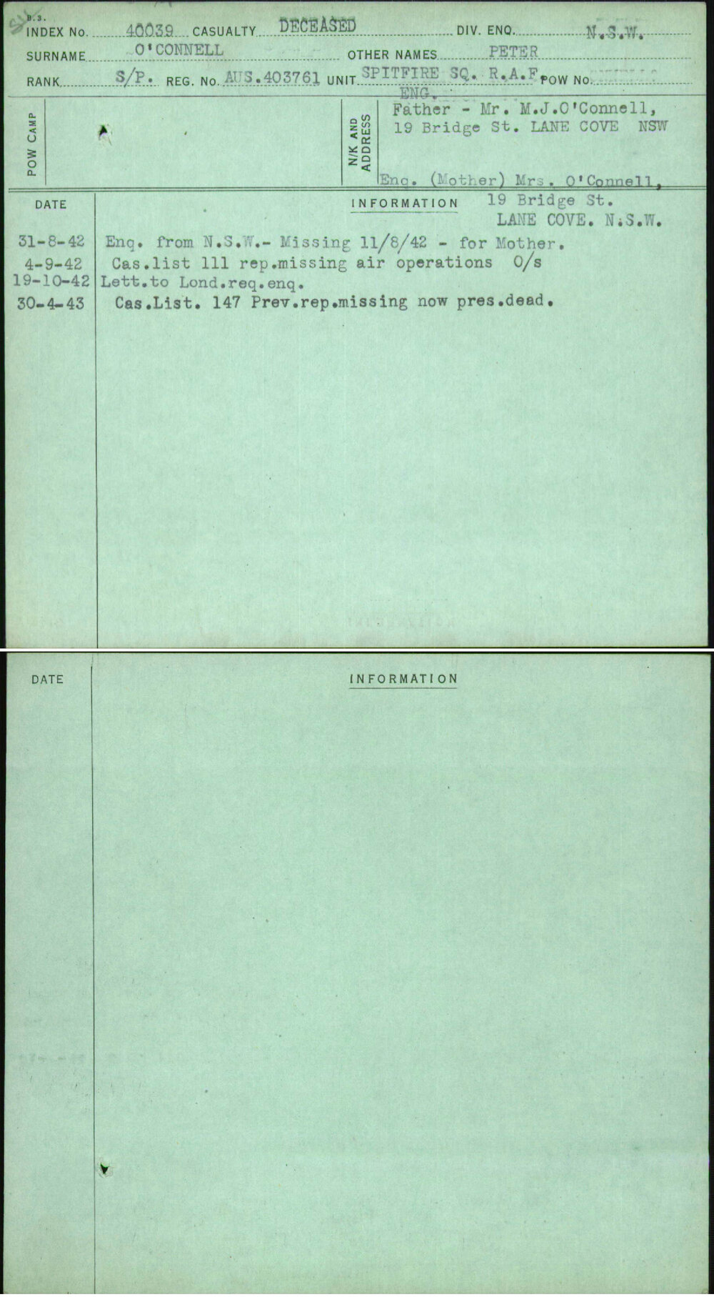 O'Connell, Peter, Aus403761