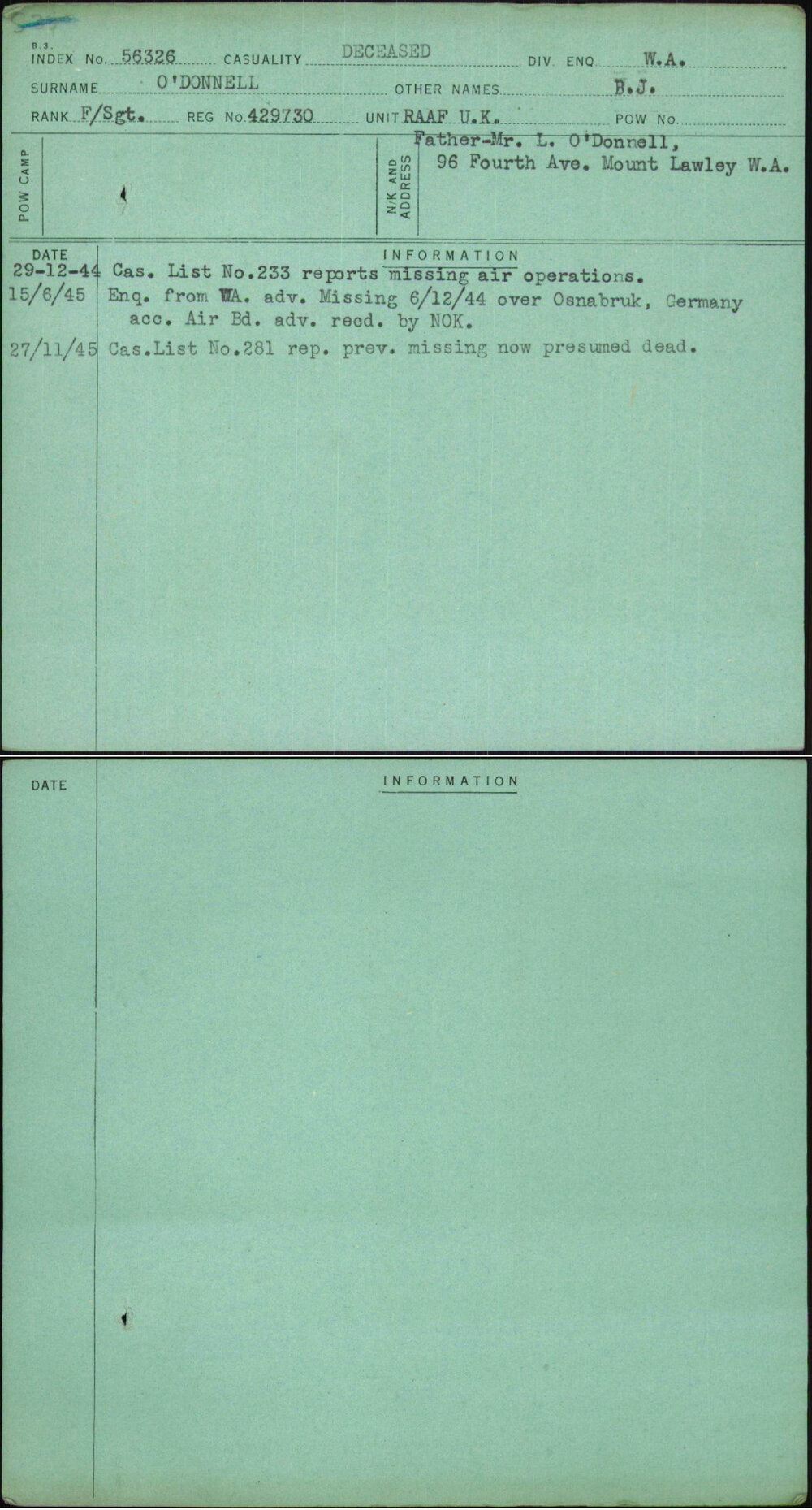 O'Donnell, B J, 429730