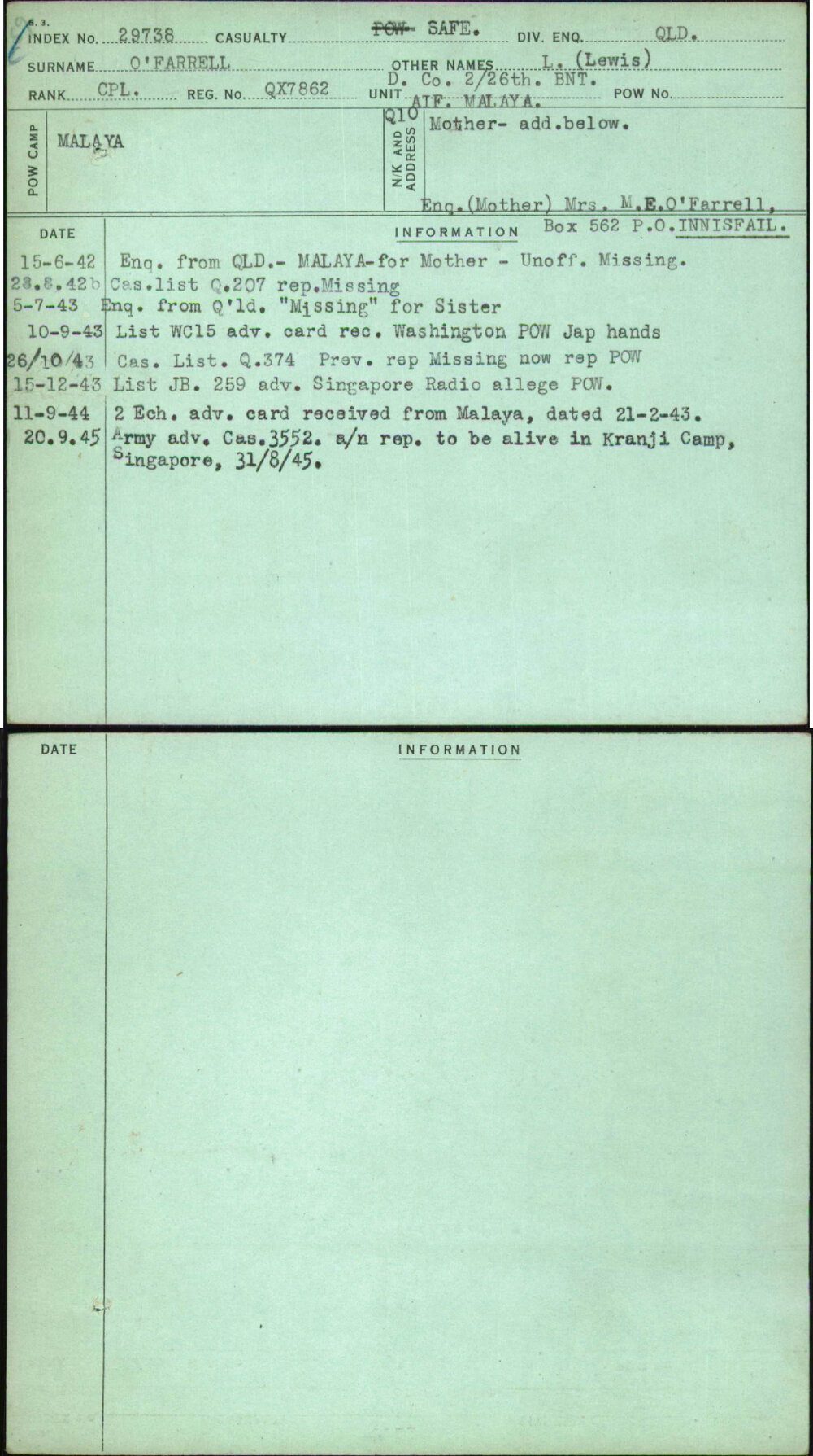 O'Farrell, L (Lewis), QX7862